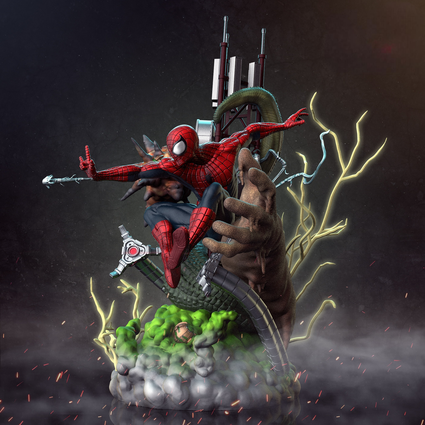 2644 Spider-Man vs Sinister Six Diorama - STL 3D Print Files