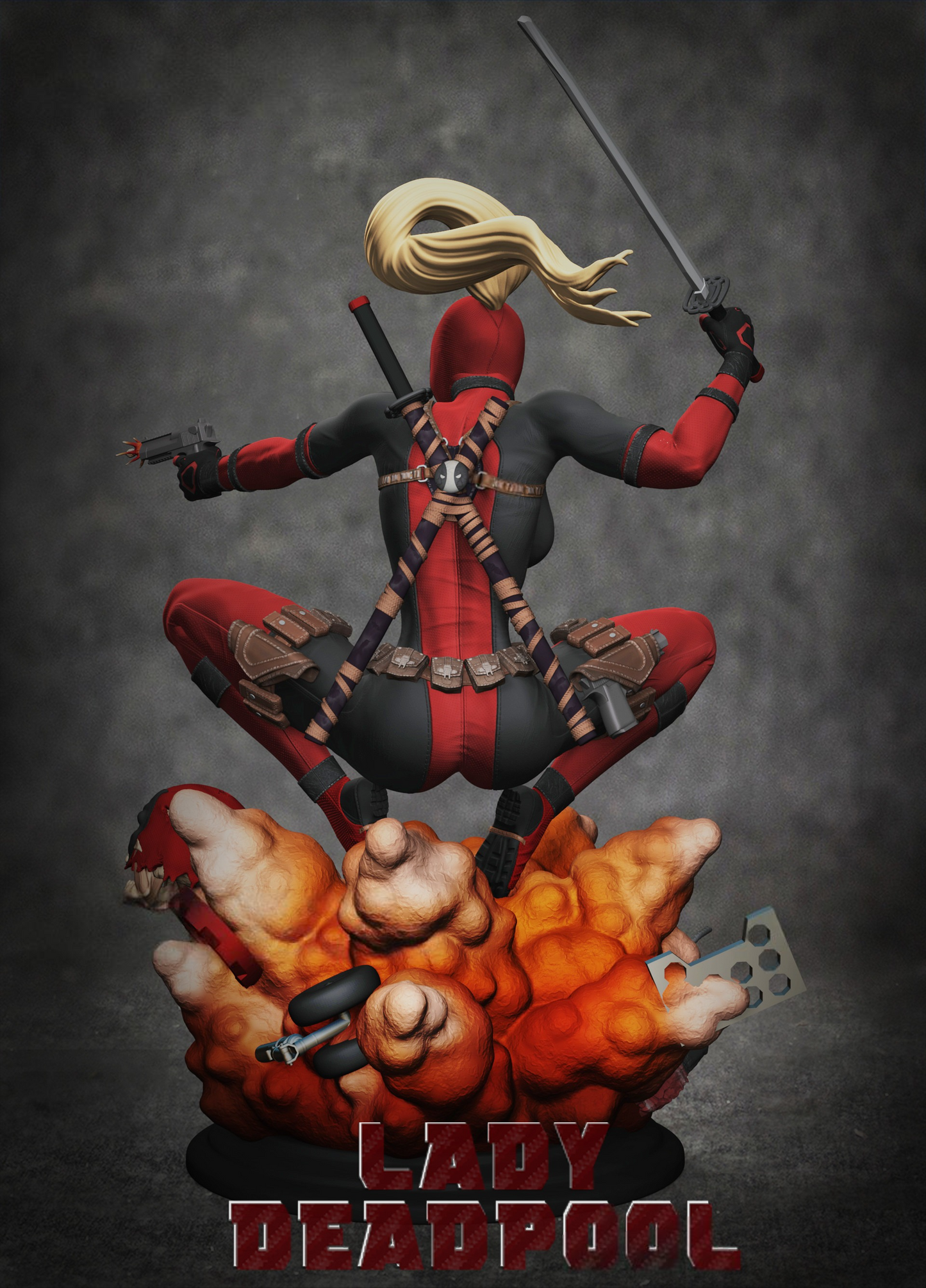 2695 Lady Deadpool - Deadpool - STL 3D Print Files