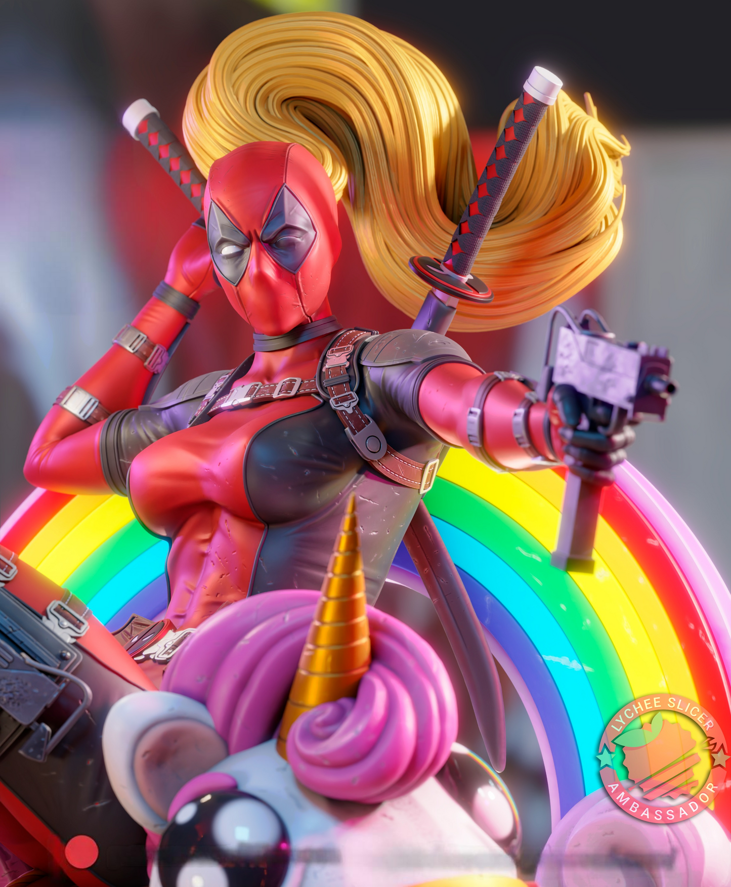 2703 Lady Deadpool - Deadpool - STL 3D Print Files