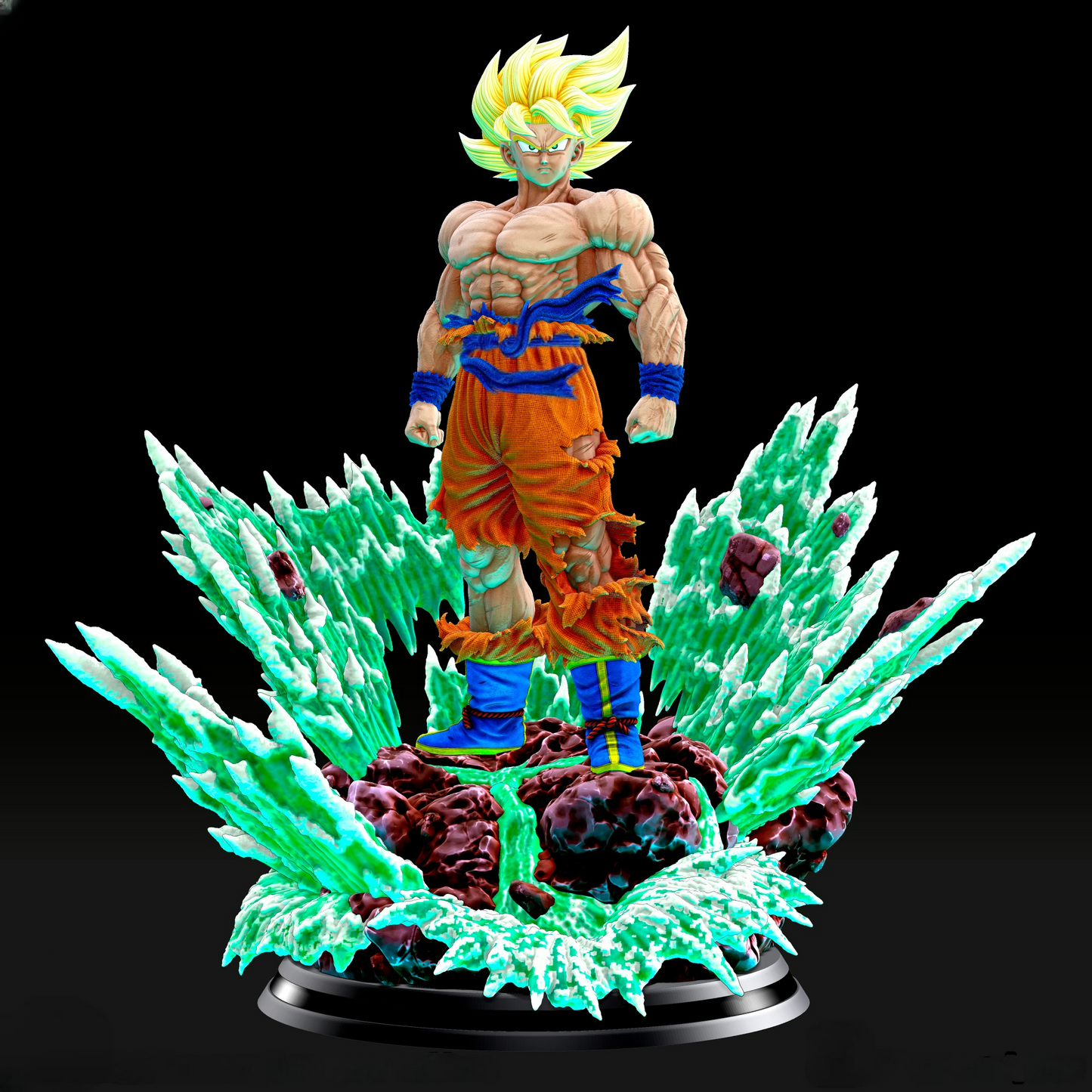 2718  Goku Super Saiyan - Dragon Ball Z - STL 3D Print Files