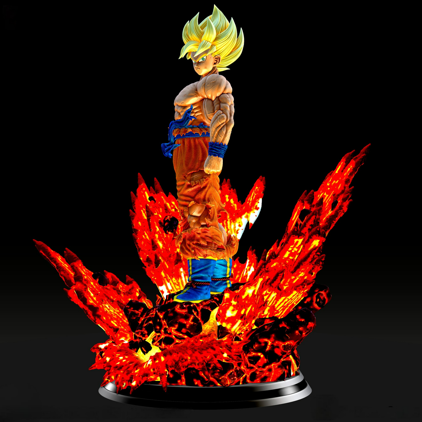 2718  Goku Super Saiyan - Dragon Ball Z - STL 3D Print Files