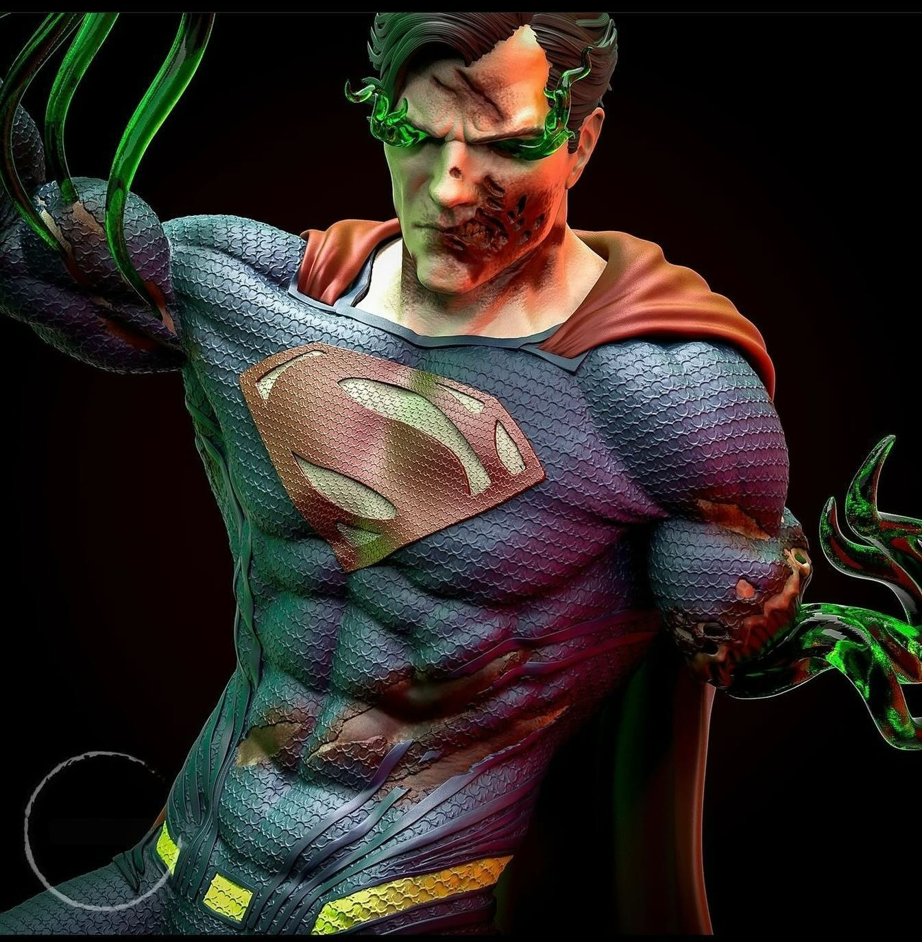 2723 Zombie Superman  STL 3D Print Files