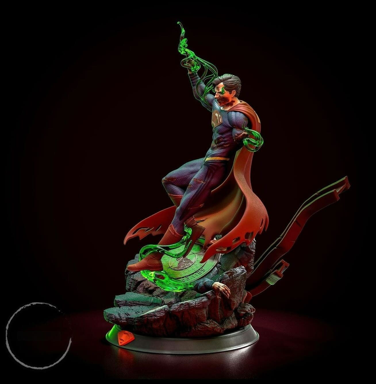 2723 Zombie Superman  STL 3D Print Files