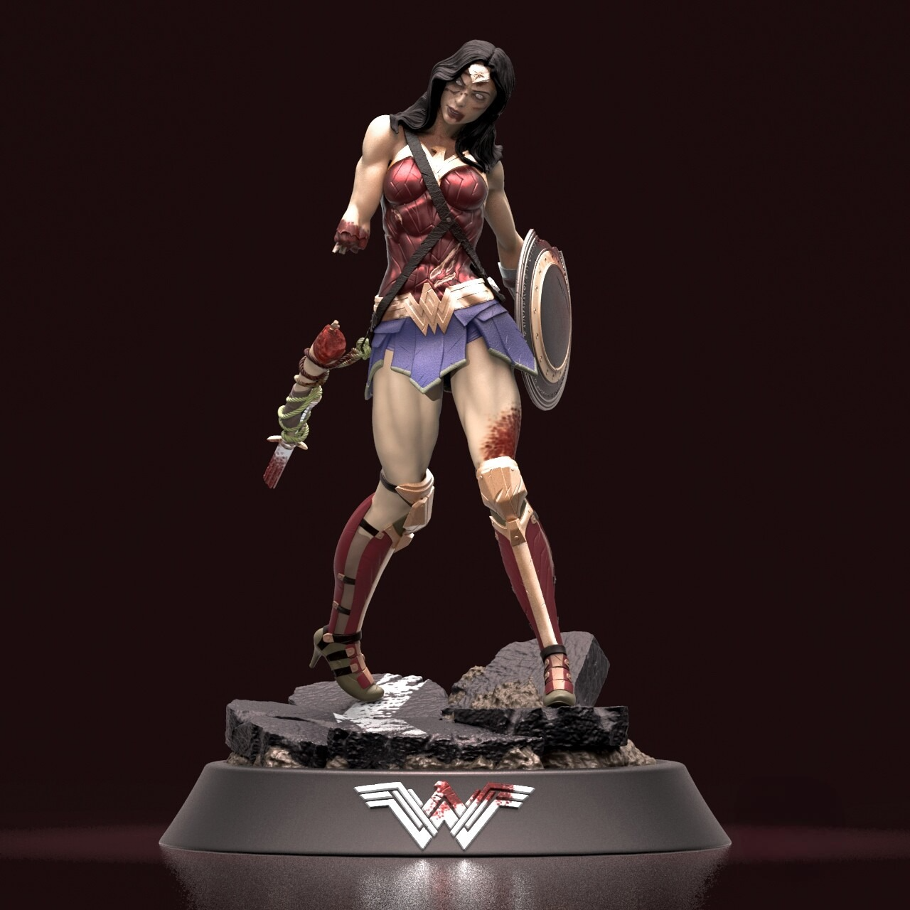 2724 Zombie Wonder Woman NSFW - DC Comics - STL 3D Print Files