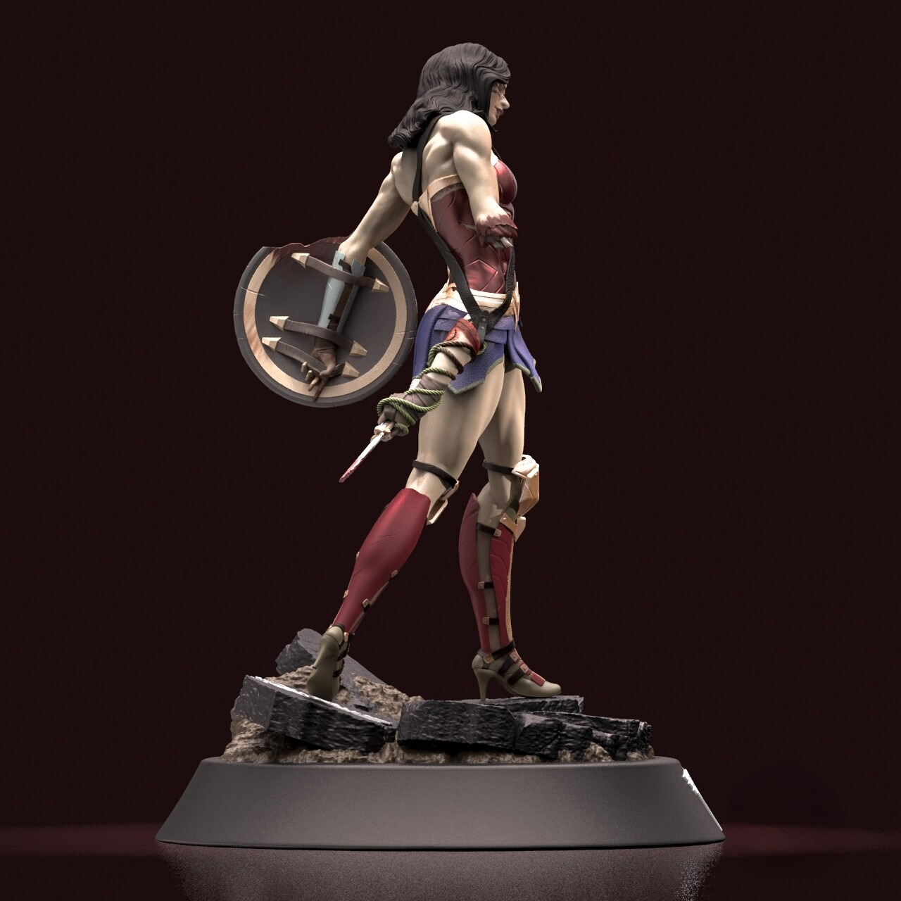 2724 Zombie Wonder Woman NSFW - DC Comics - STL 3D Print Files