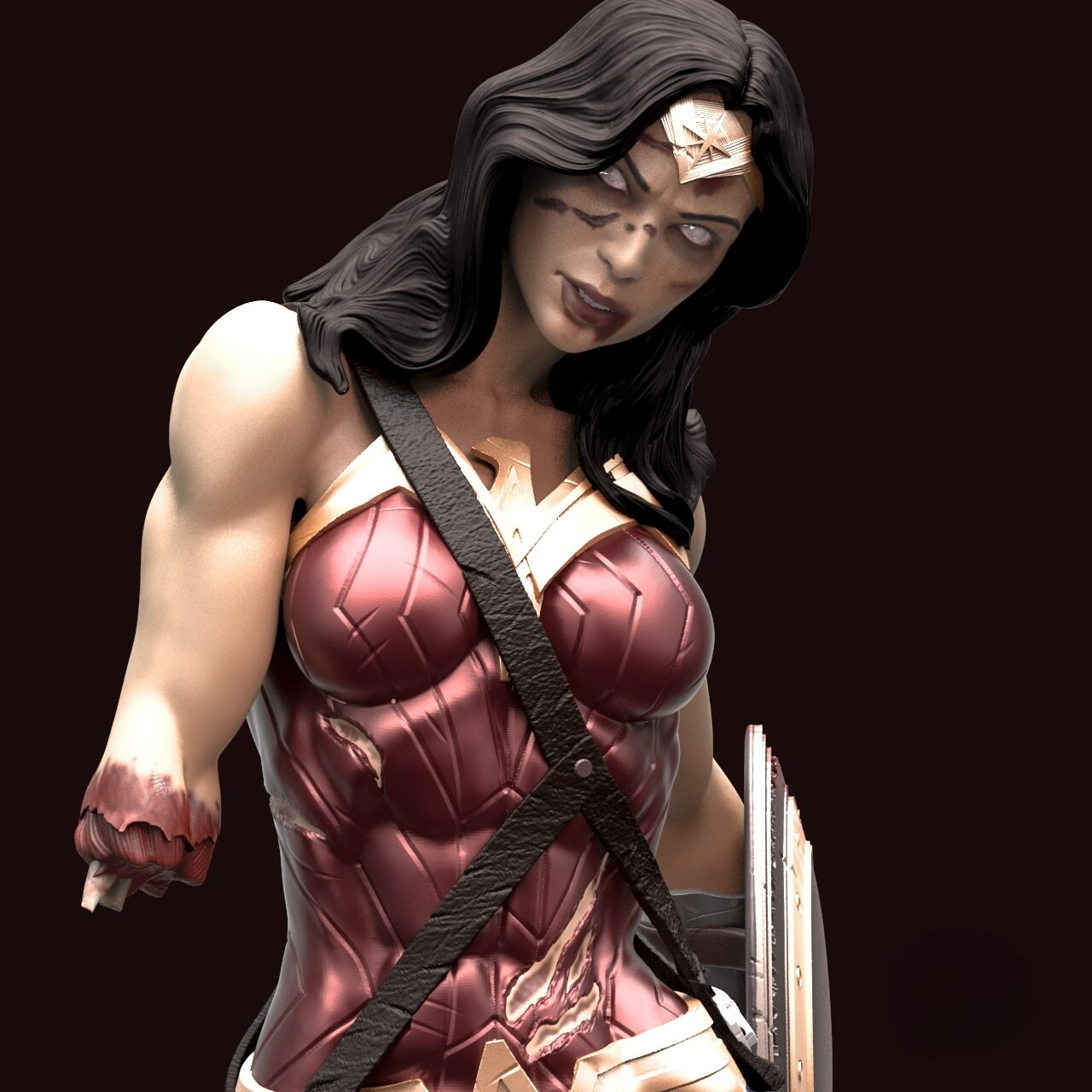 2724 Zombie Wonder Woman NSFW - DC Comics - STL 3D Print Files