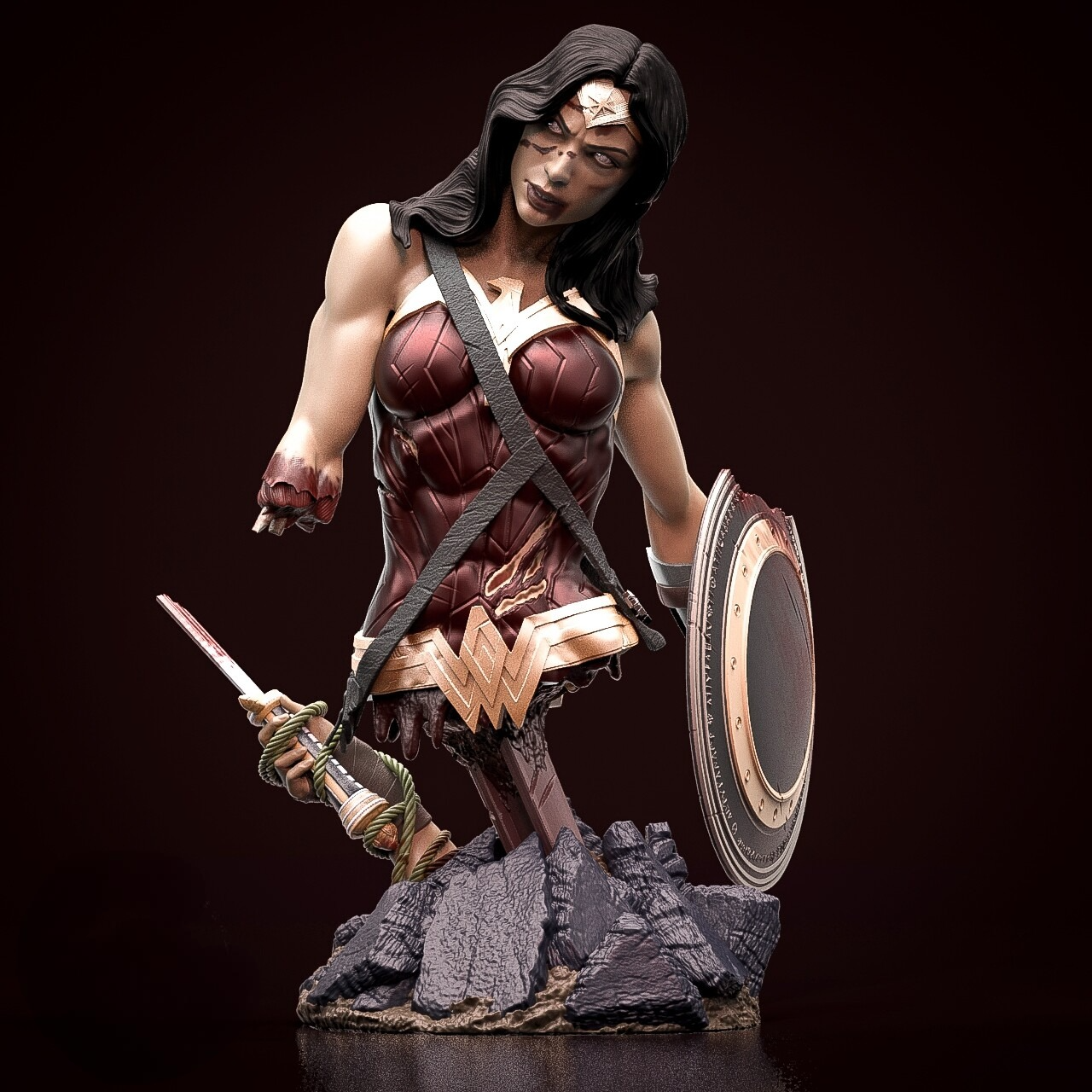 2724 Zombie Wonder Woman NSFW - DC Comics - STL 3D Print Files