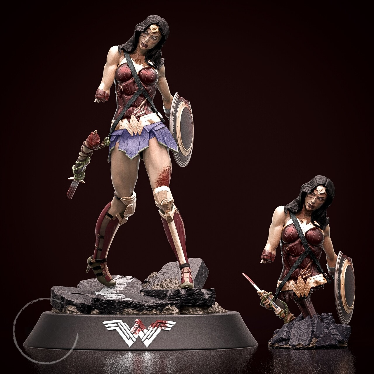 2724 Zombie Wonder Woman NSFW - DC Comics - STL 3D Print Files