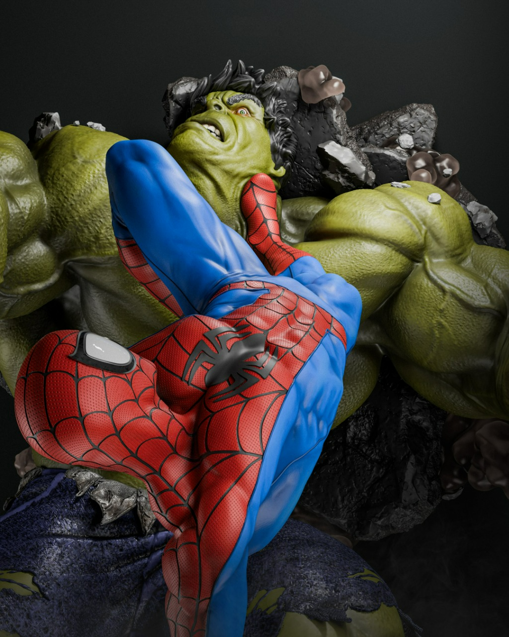 2772 SPIDER-MAN VS HULK - Marvel Comics - STL 3D Print Files