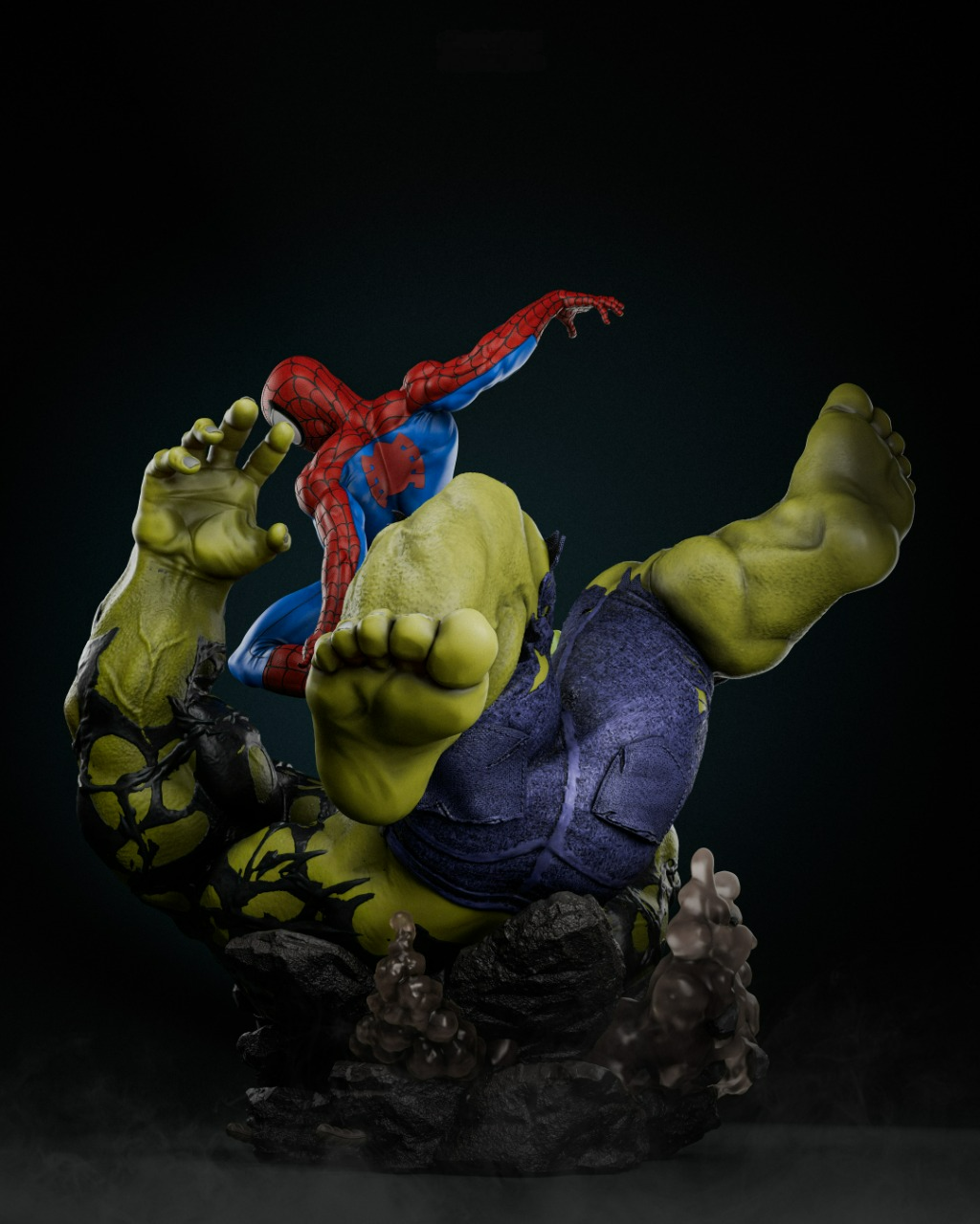 2772 SPIDER-MAN VS HULK - Marvel Comics - STL 3D Print Files