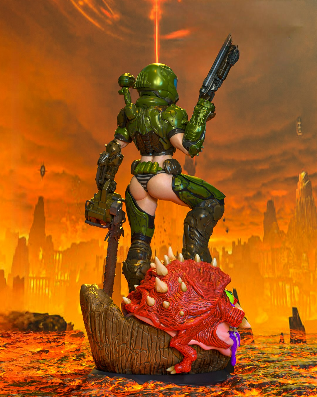 2809 Doom Girl - STL 3D Print Files