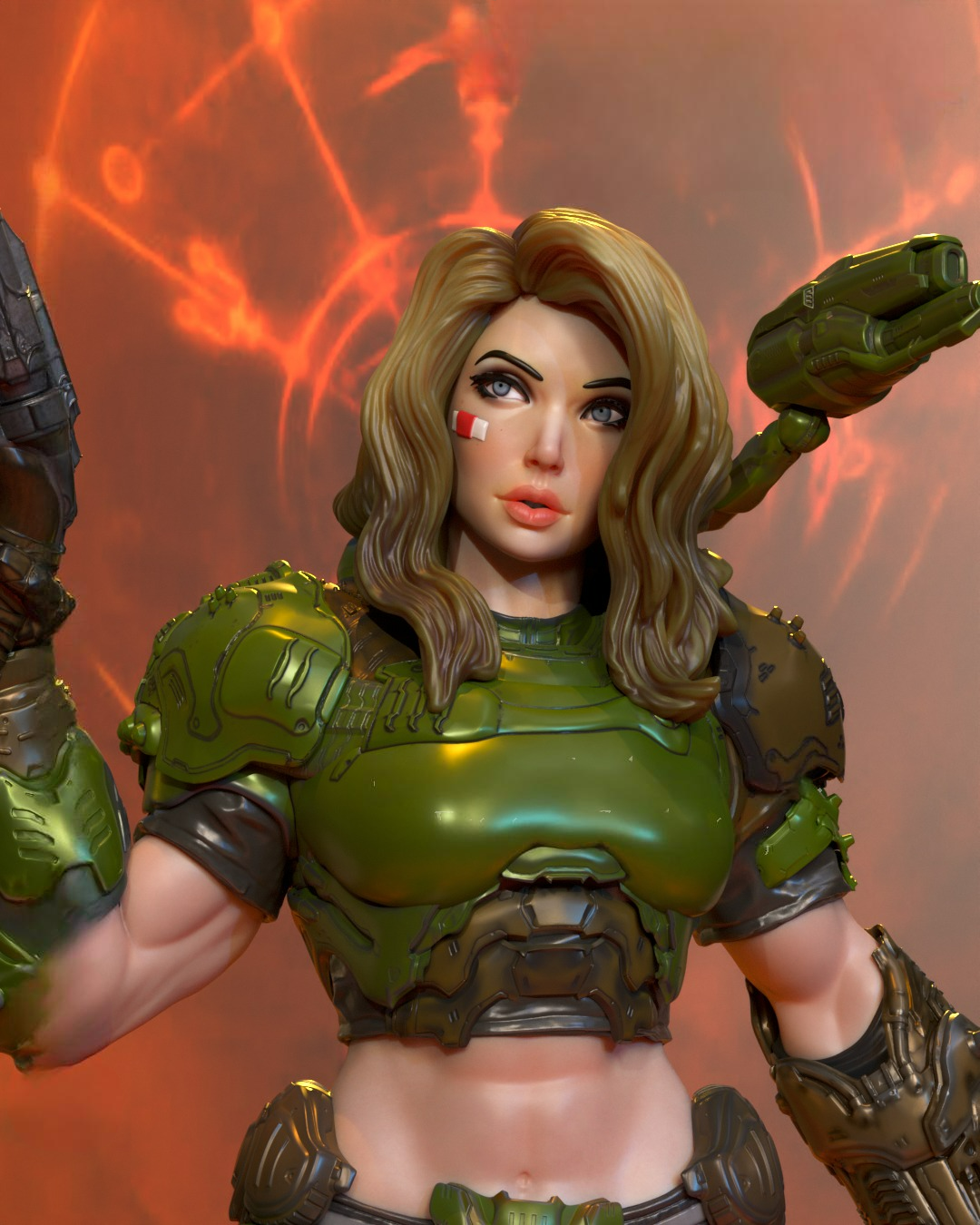 2809 Doom Girl - STL 3D Print Files