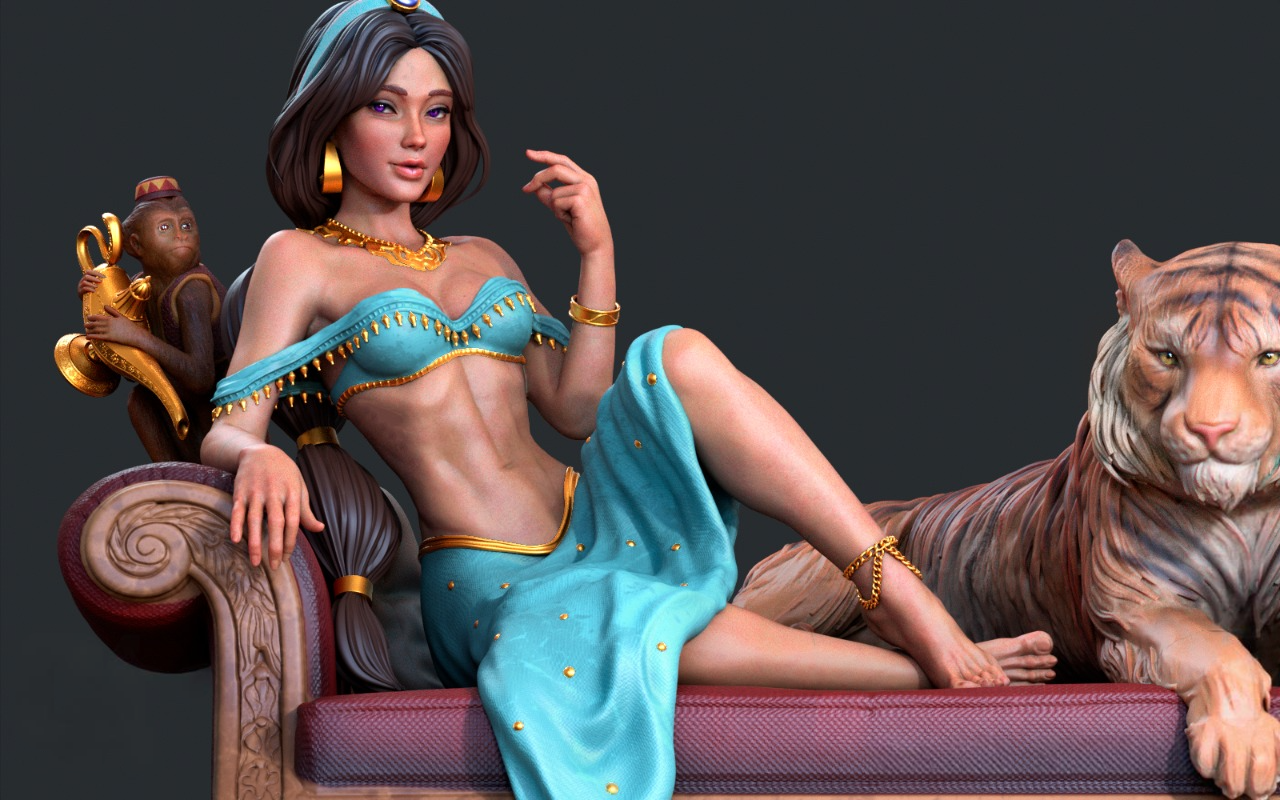 2830 Jasmine - Aladdin  - STL 3D Print Files