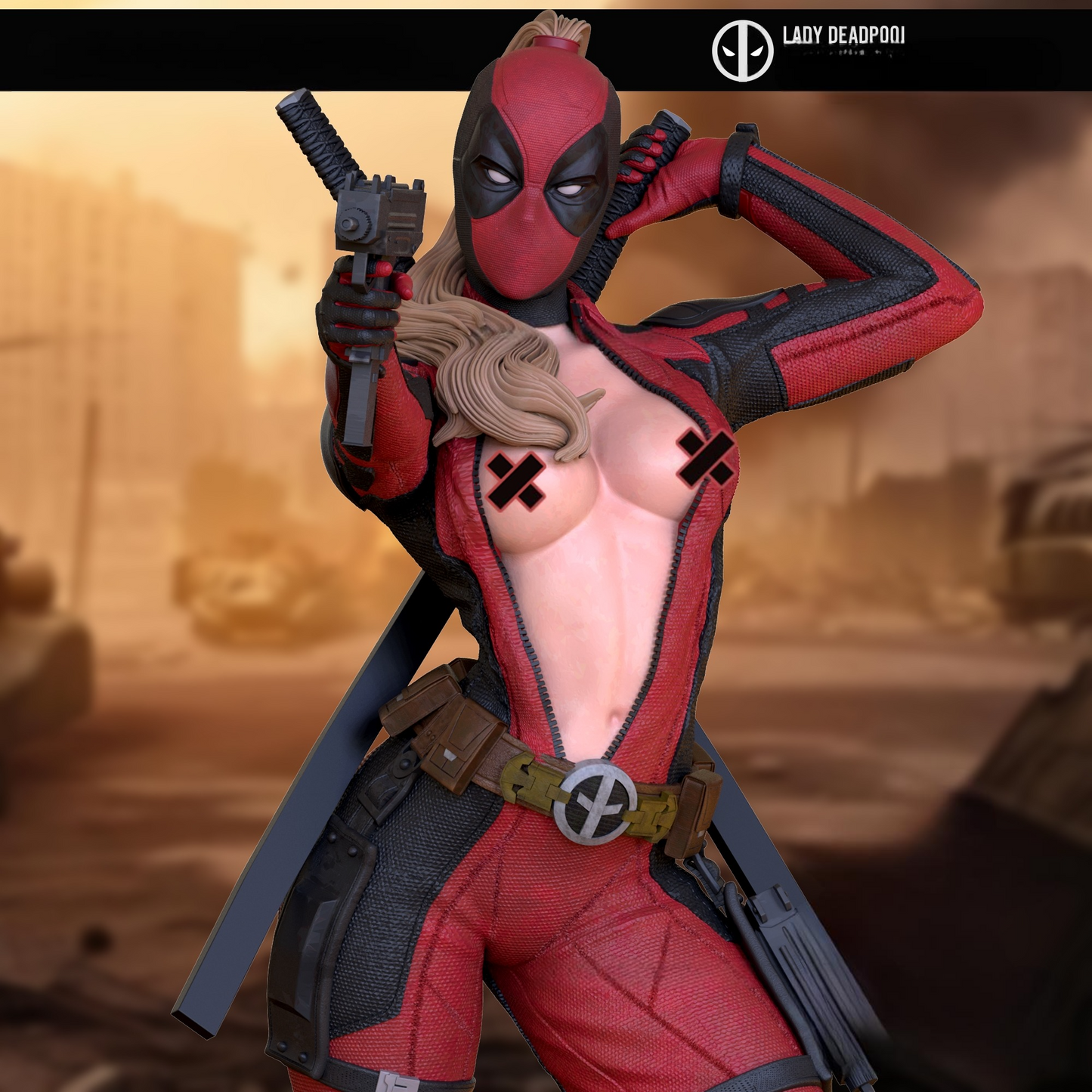 2856 Lady Deadpool NSFW - Deadpool - STL 3D Print Files