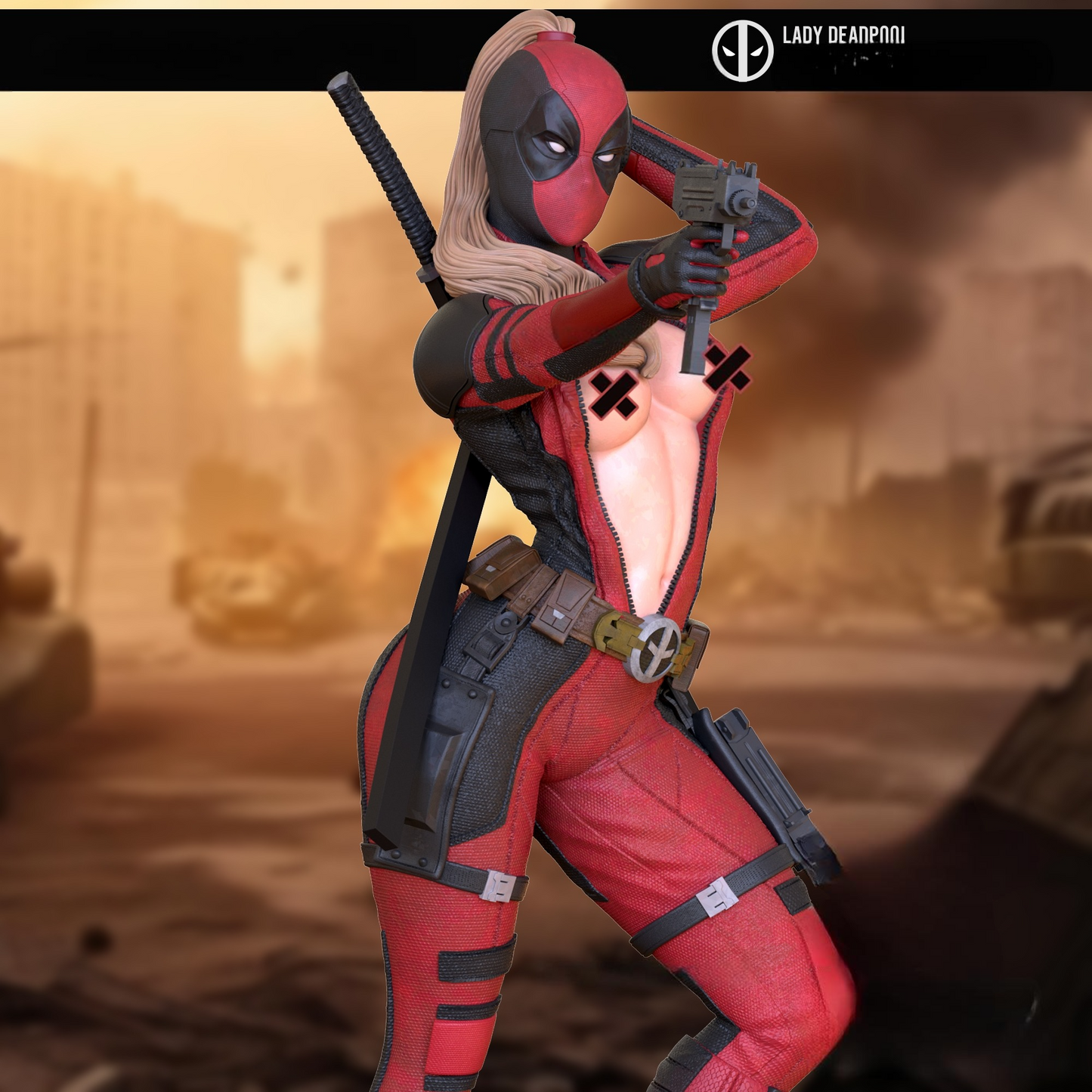 2856 Lady Deadpool NSFW - Deadpool - STL 3D Print Files