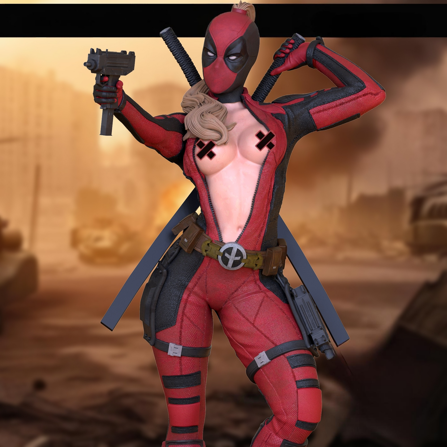 2856 Lady Deadpool NSFW - Deadpool - STL 3D Print Files