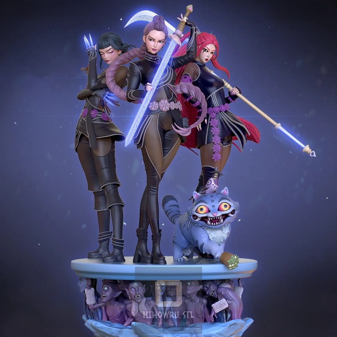 4368 KPop Demon Hunters Diorama - STL 3D Print Files