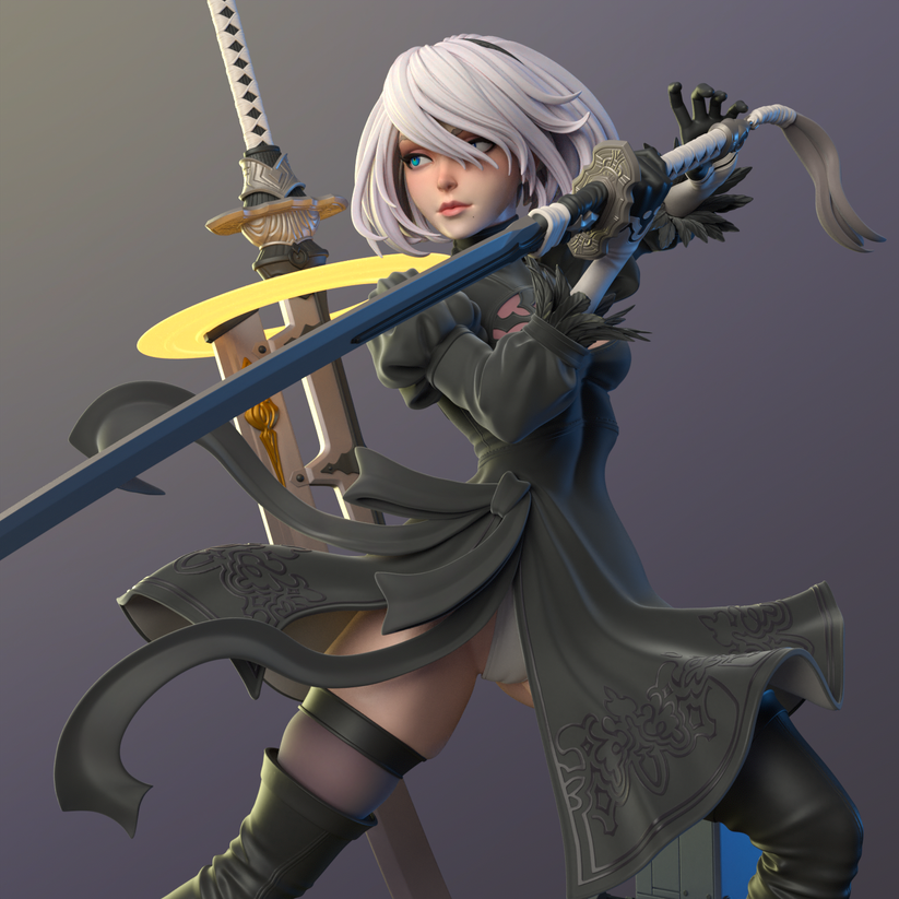 1653 2B - Nier Automata - STL 3D Print Files – My Stl