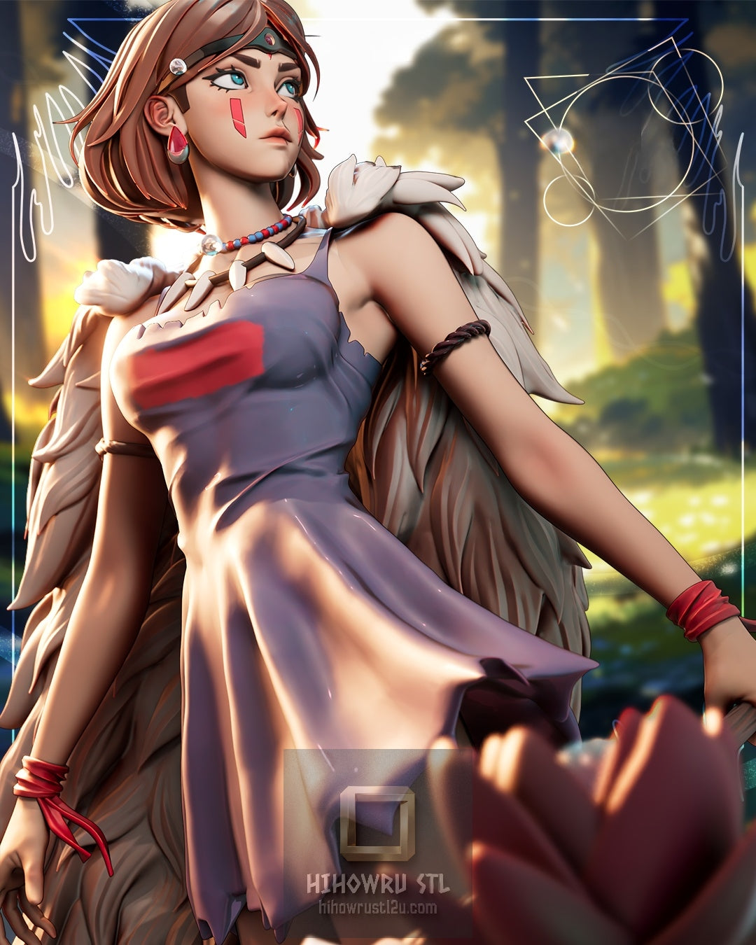 5147 Princess Mononoke - STL 3D Print Files