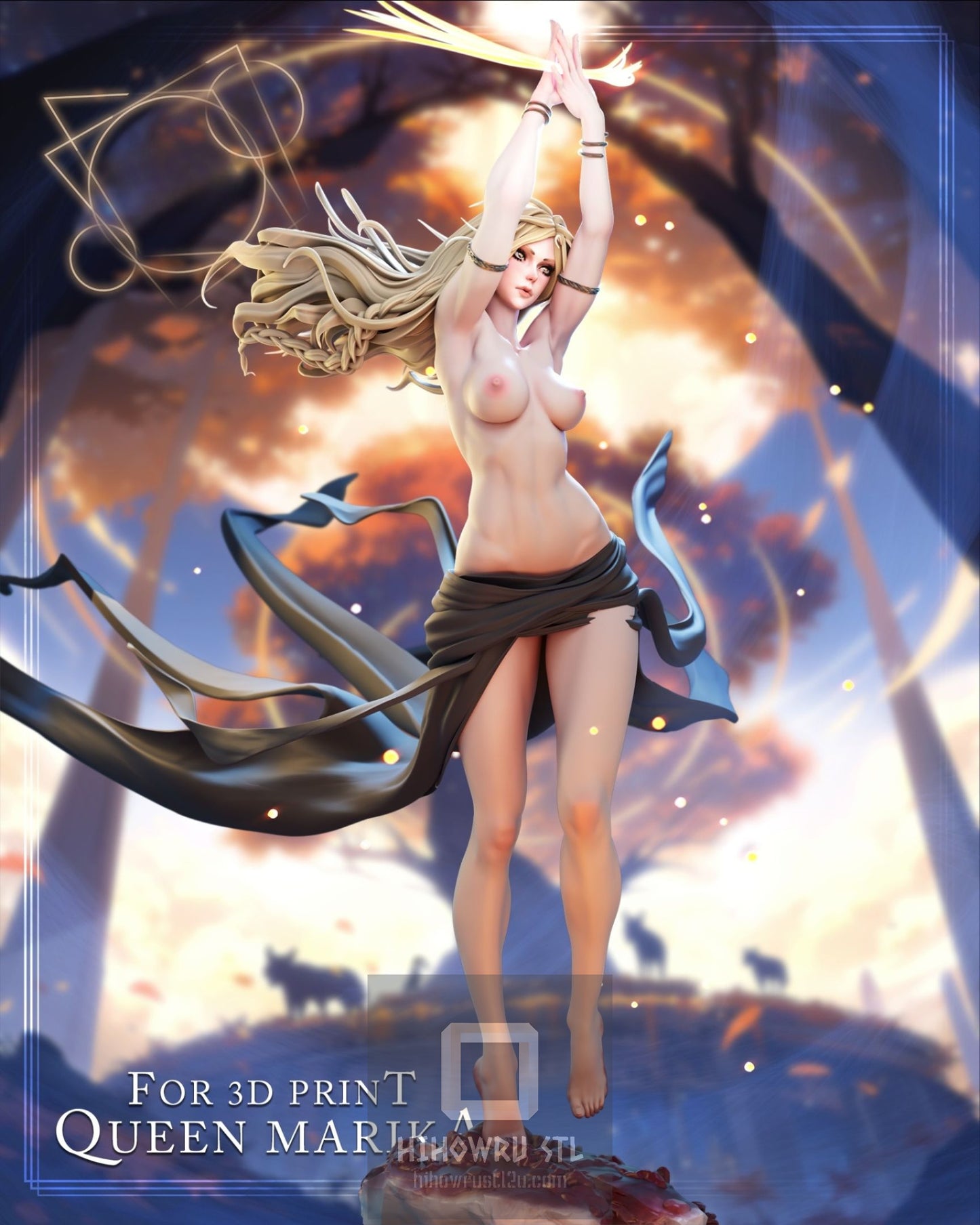 4312 Queen Marika NSFW - Elden Ring - STL 3D Print Files