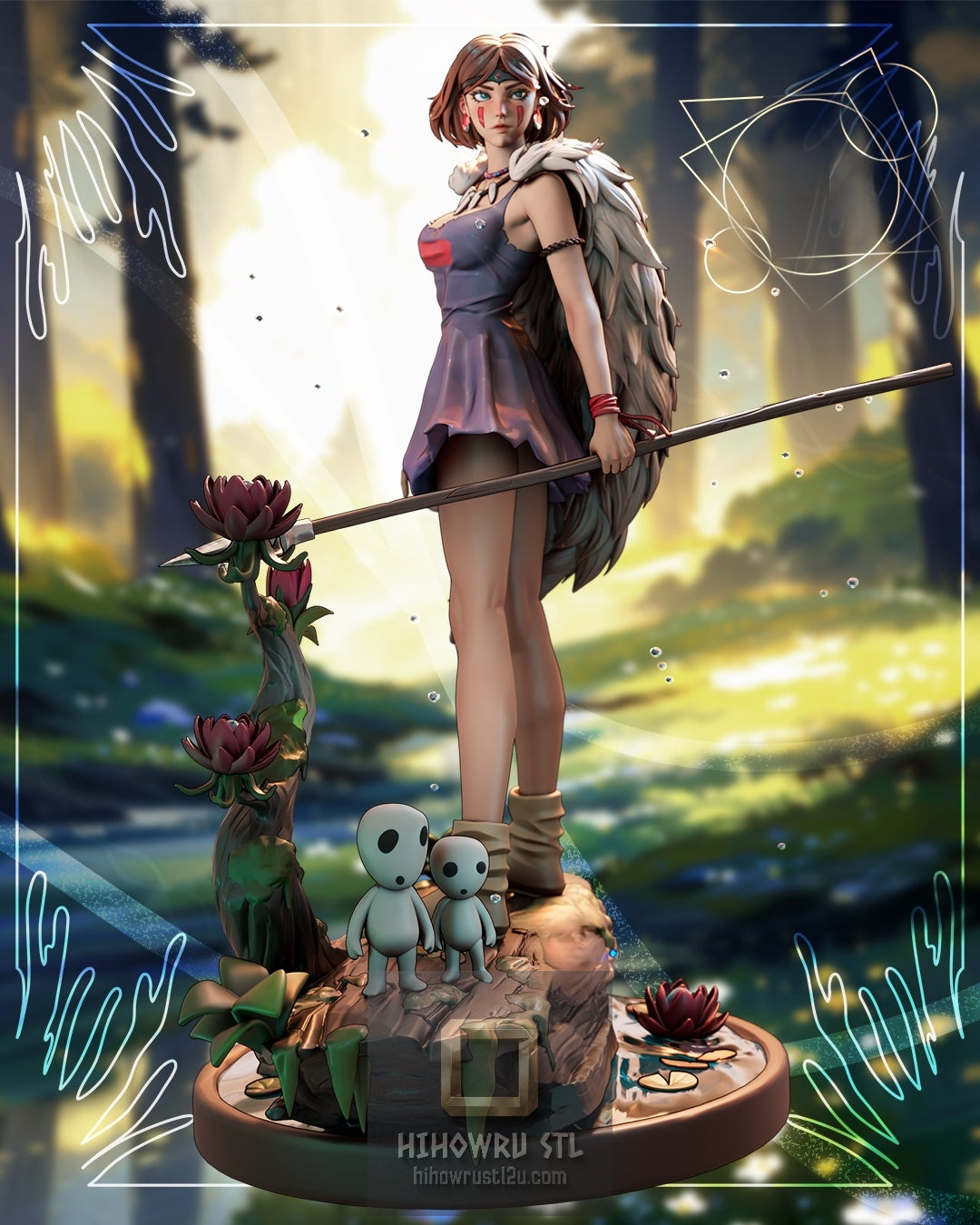 5147 Princess Mononoke - STL 3D Print Files