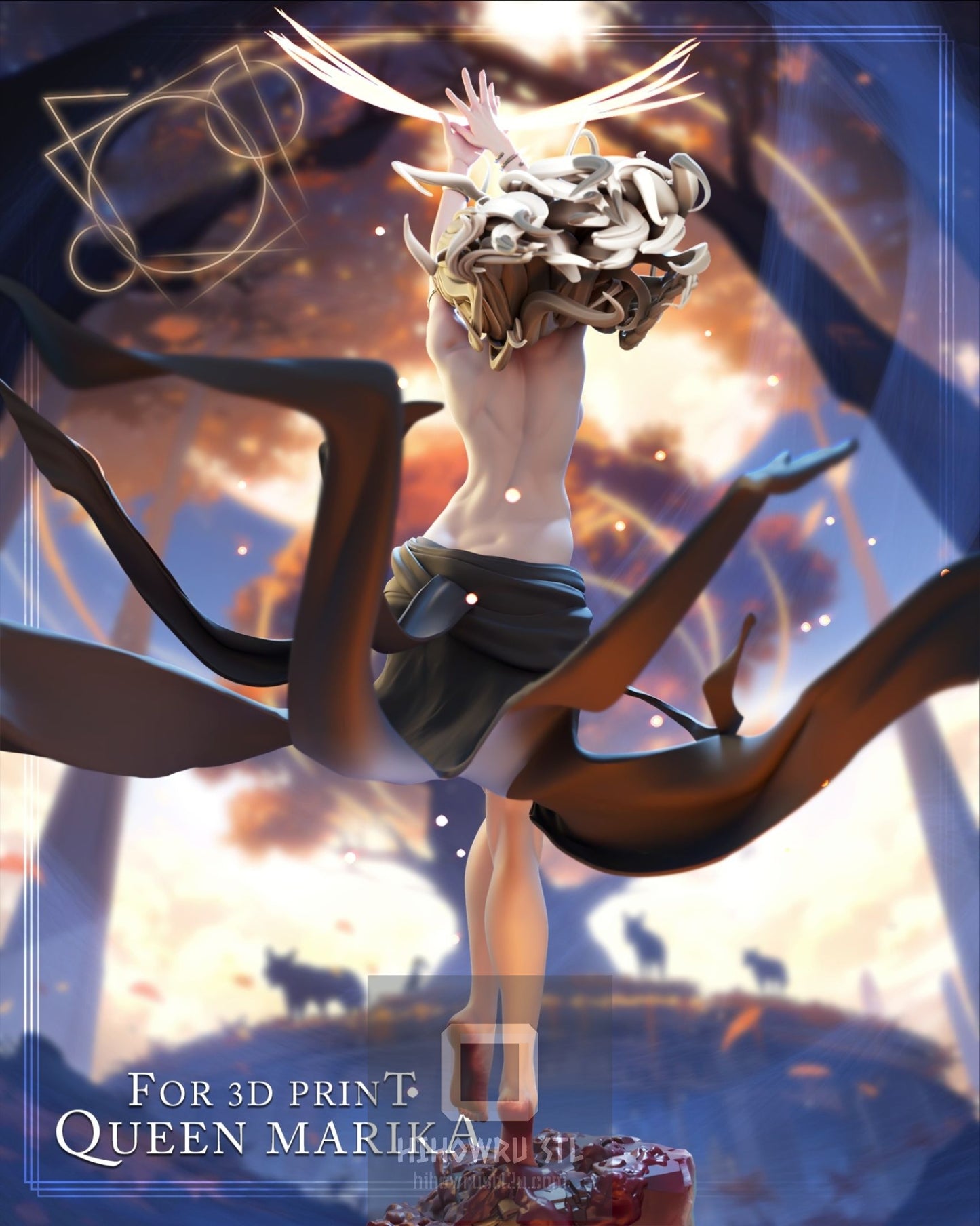 4312 Queen Marika NSFW - Elden Ring - STL 3D Print Files