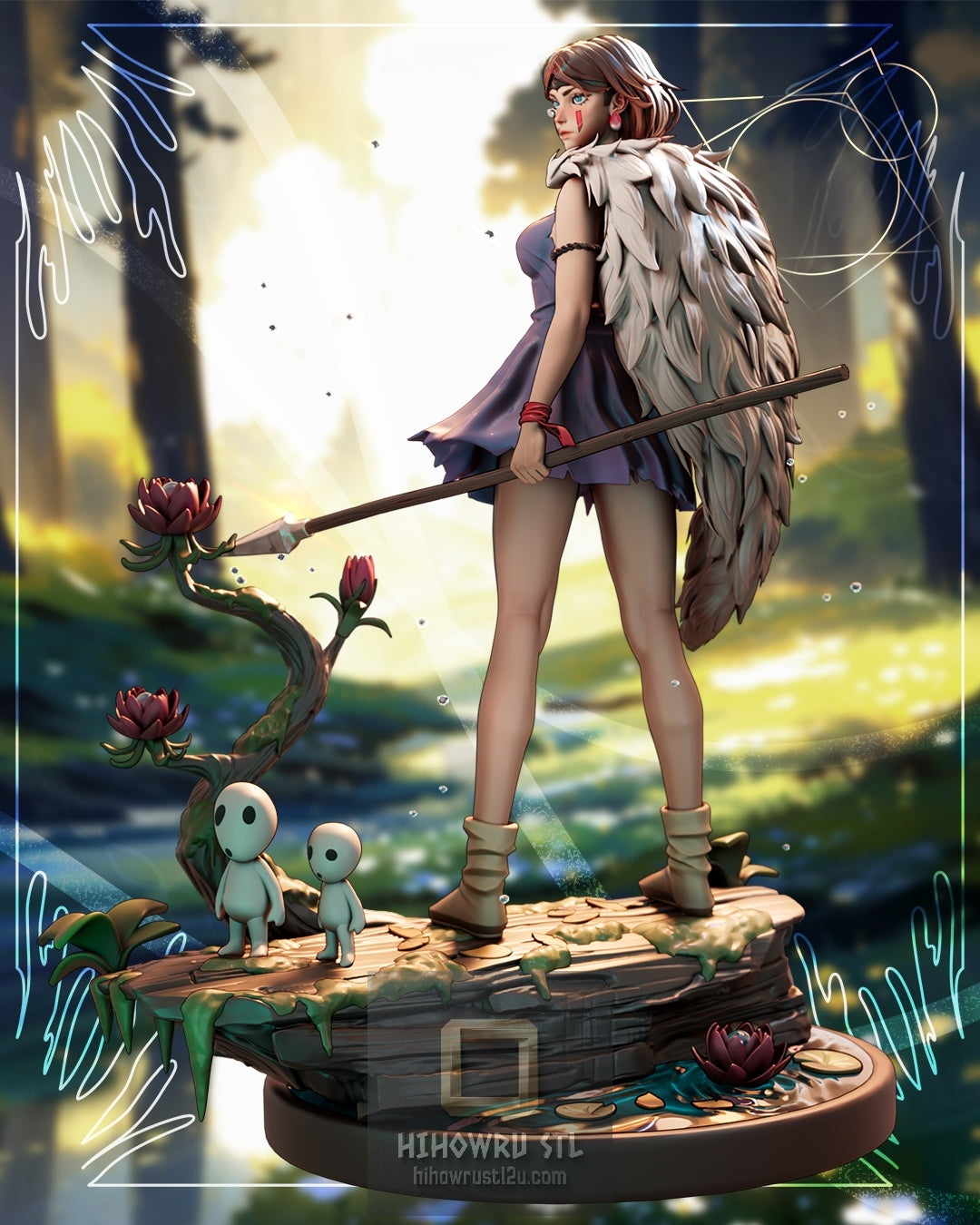 5147 Princess Mononoke - STL 3D Print Files