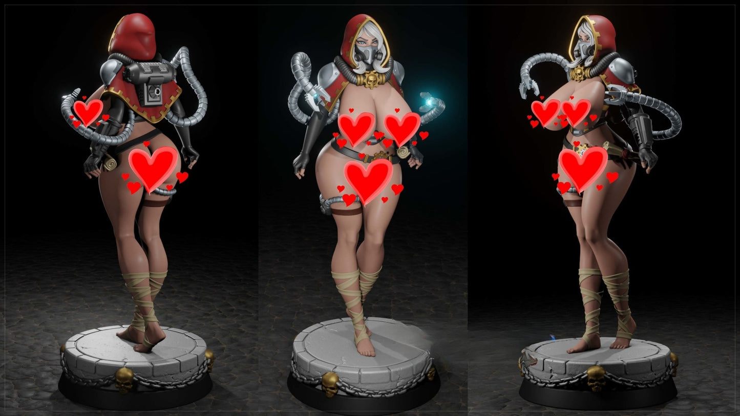 4306 Female Tech Priest NSFW - STL 3D Print Files