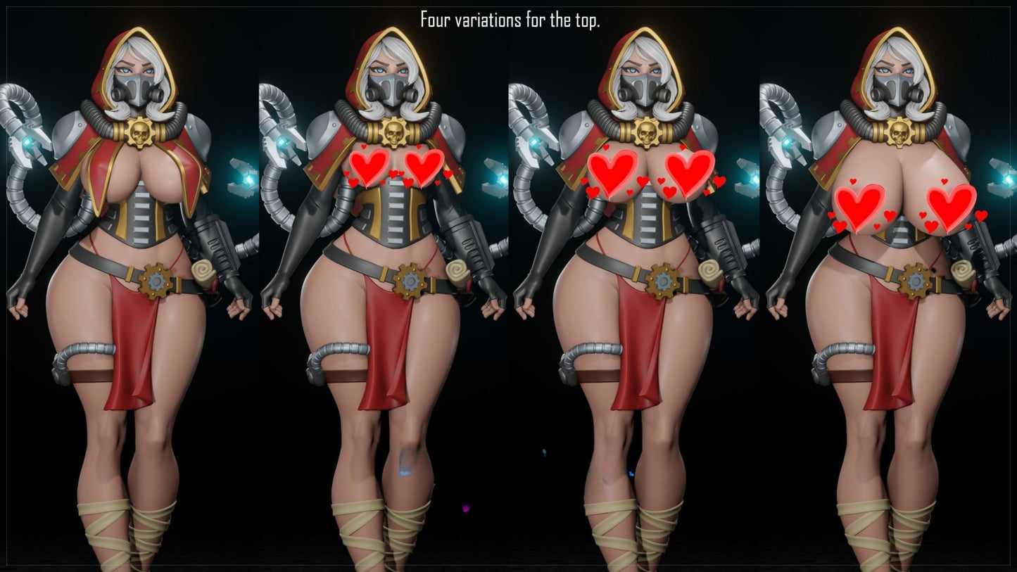 4306 Female Tech Priest NSFW - STL 3D Print Files