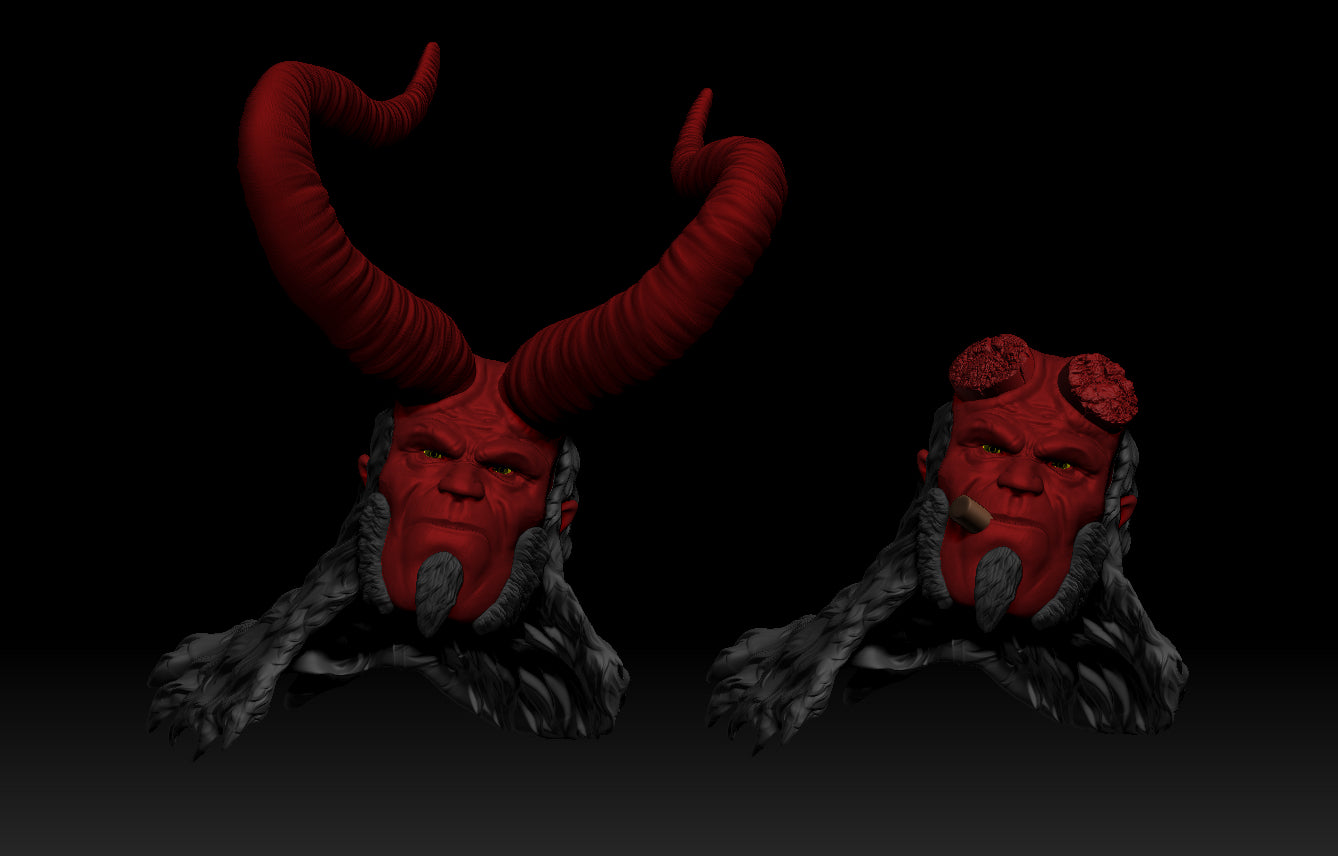 2000 HELLBOY ON THRONE - STL 3D Print Files