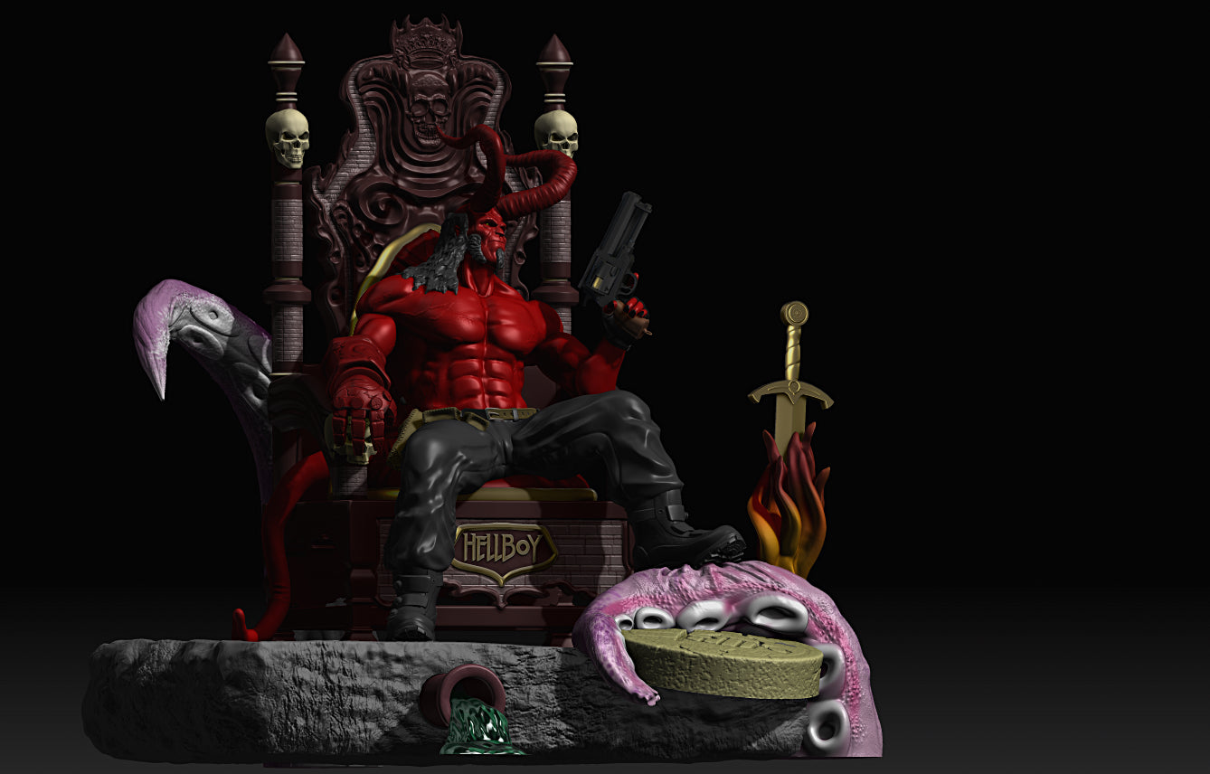 2000 HELLBOY ON THRONE - STL 3D Print Files