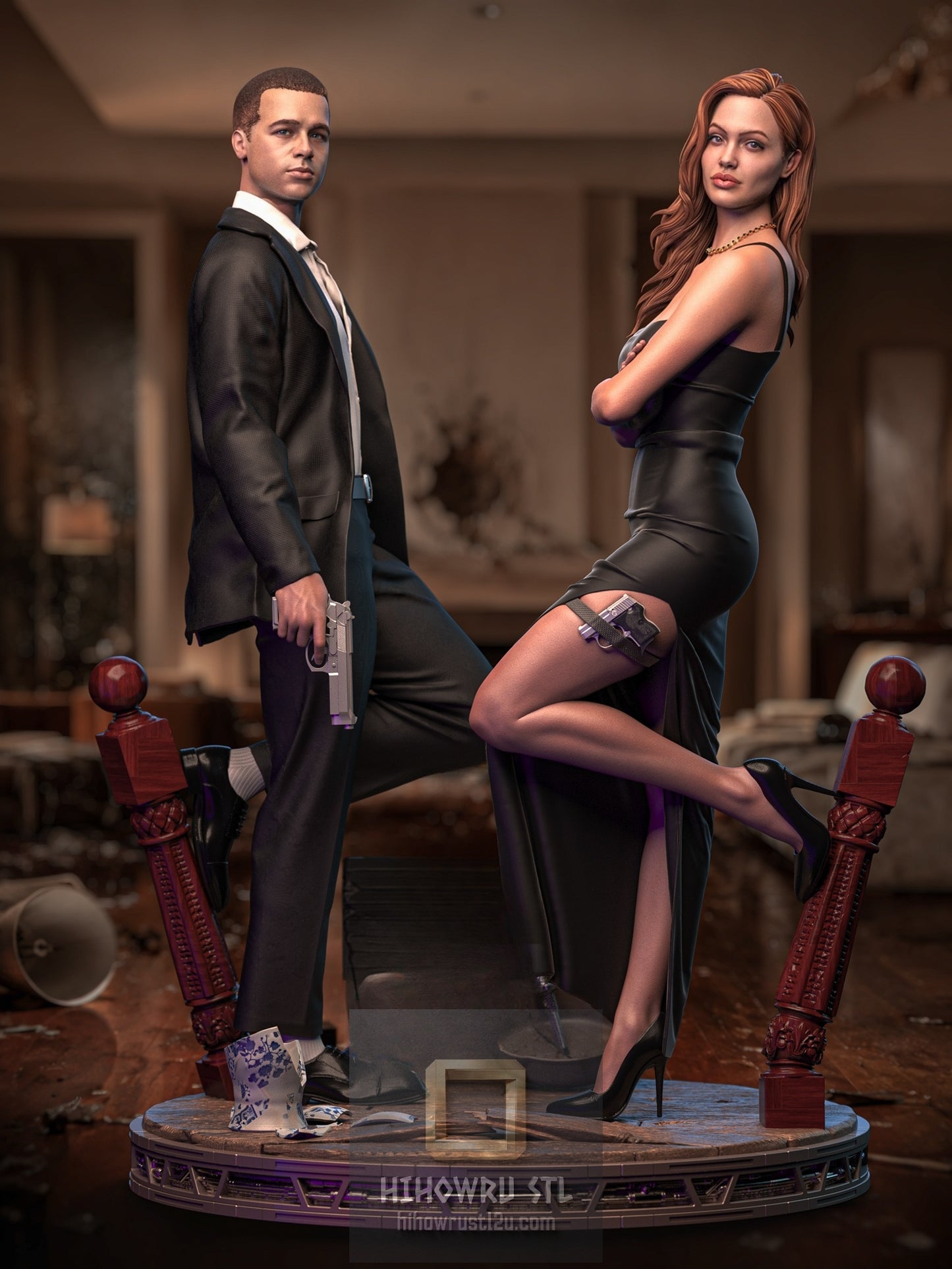 5379 Mr. & Mrs. Smith - STL 3D Print Files