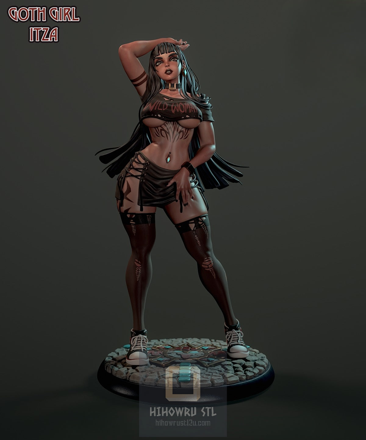 4848 Goth Girl NSFW - STL 3D Print Files