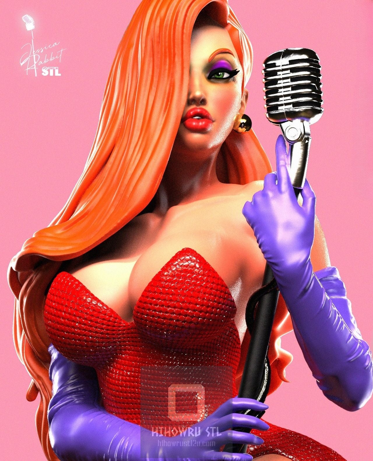 4467 Jessica Rabbit - STL 3D Print Files