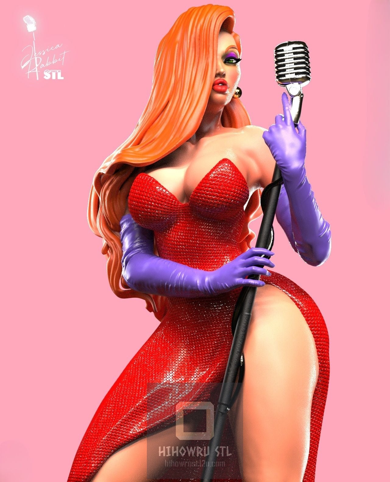 4467 Jessica Rabbit - STL 3D Print Files