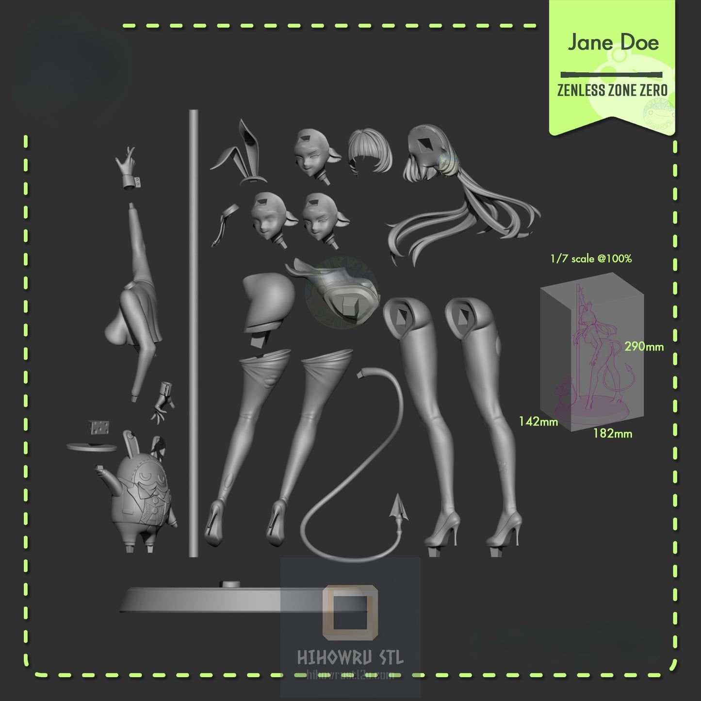 4470 Jane Doe - Zenless Zone Zero - STL 3D Print Files