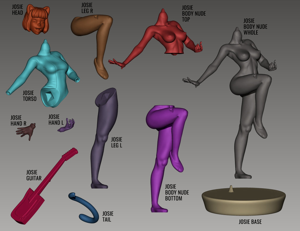 2330 Josie and the Pussy Cats NSFW  - STL 3D Print Files