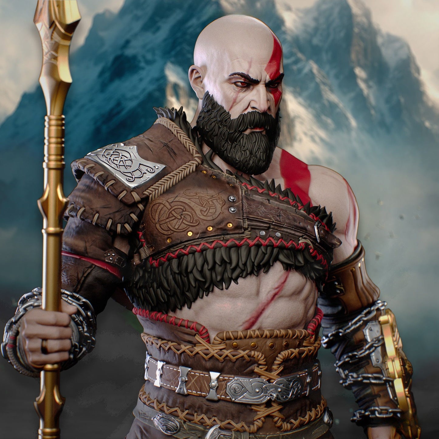 3905 Kratos - God of War - STL 3D Print Files