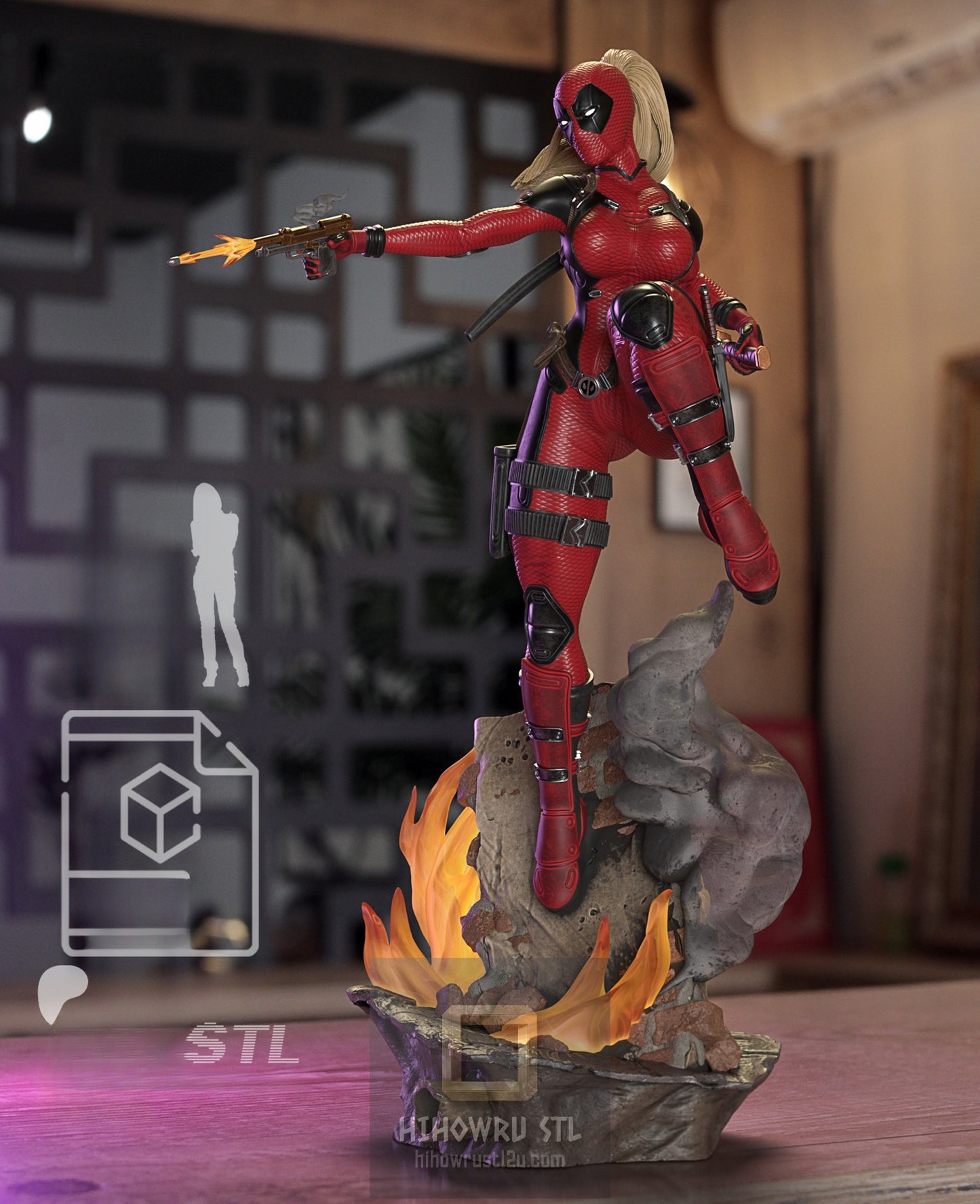 4940 Lady Deadpool NSFW - Deadpool - STL 3D Print Files
