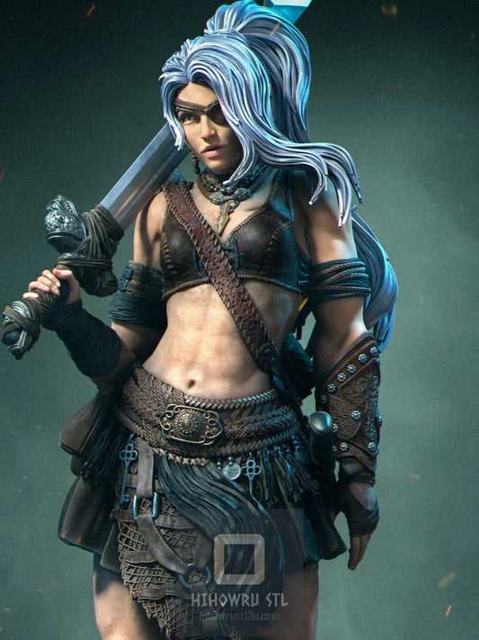 4427 Lia - Barbarian Mercenary  - STL 3D Print Files