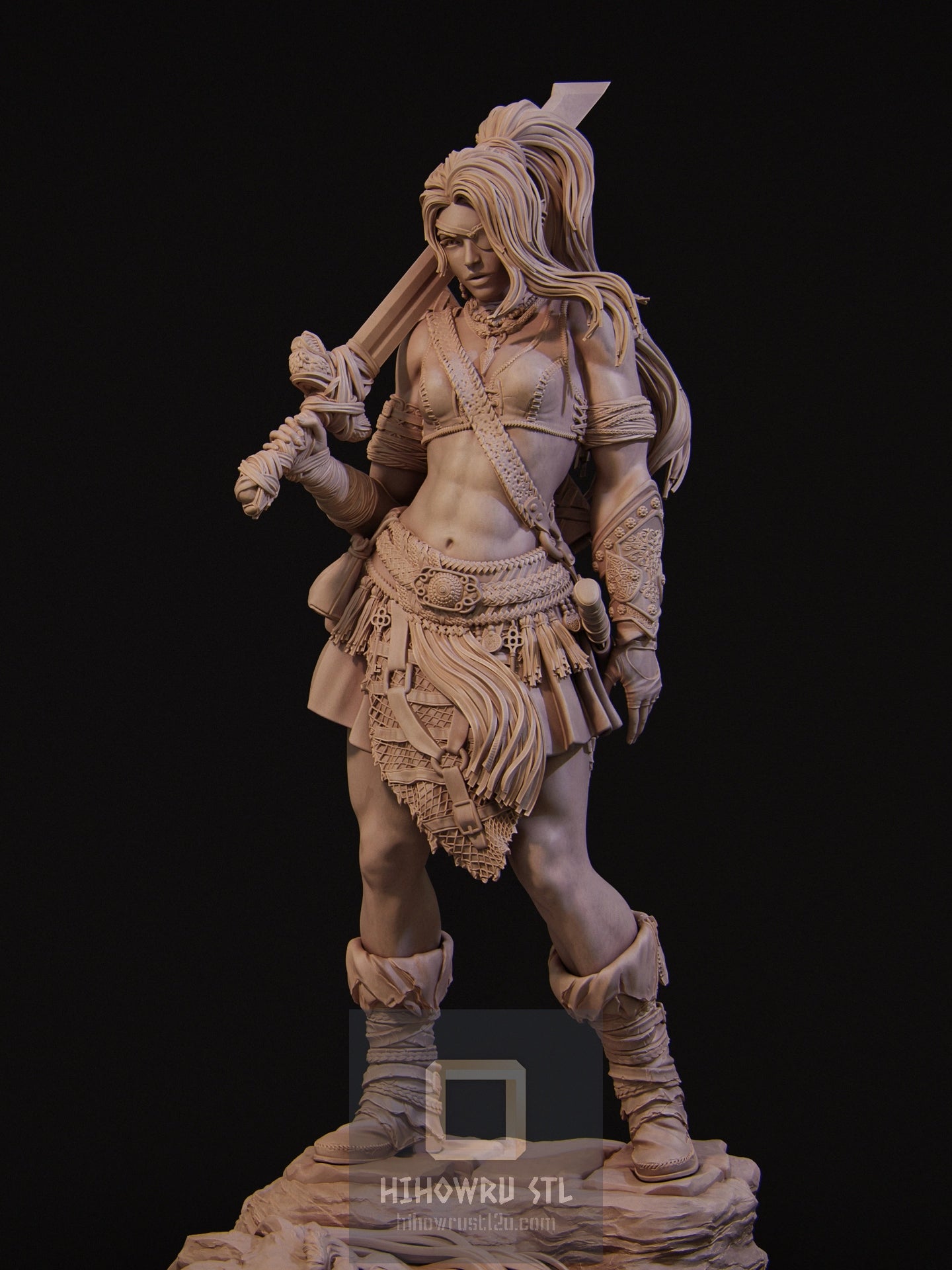 4427 Lia - Barbarian Mercenary  - STL 3D Print Files