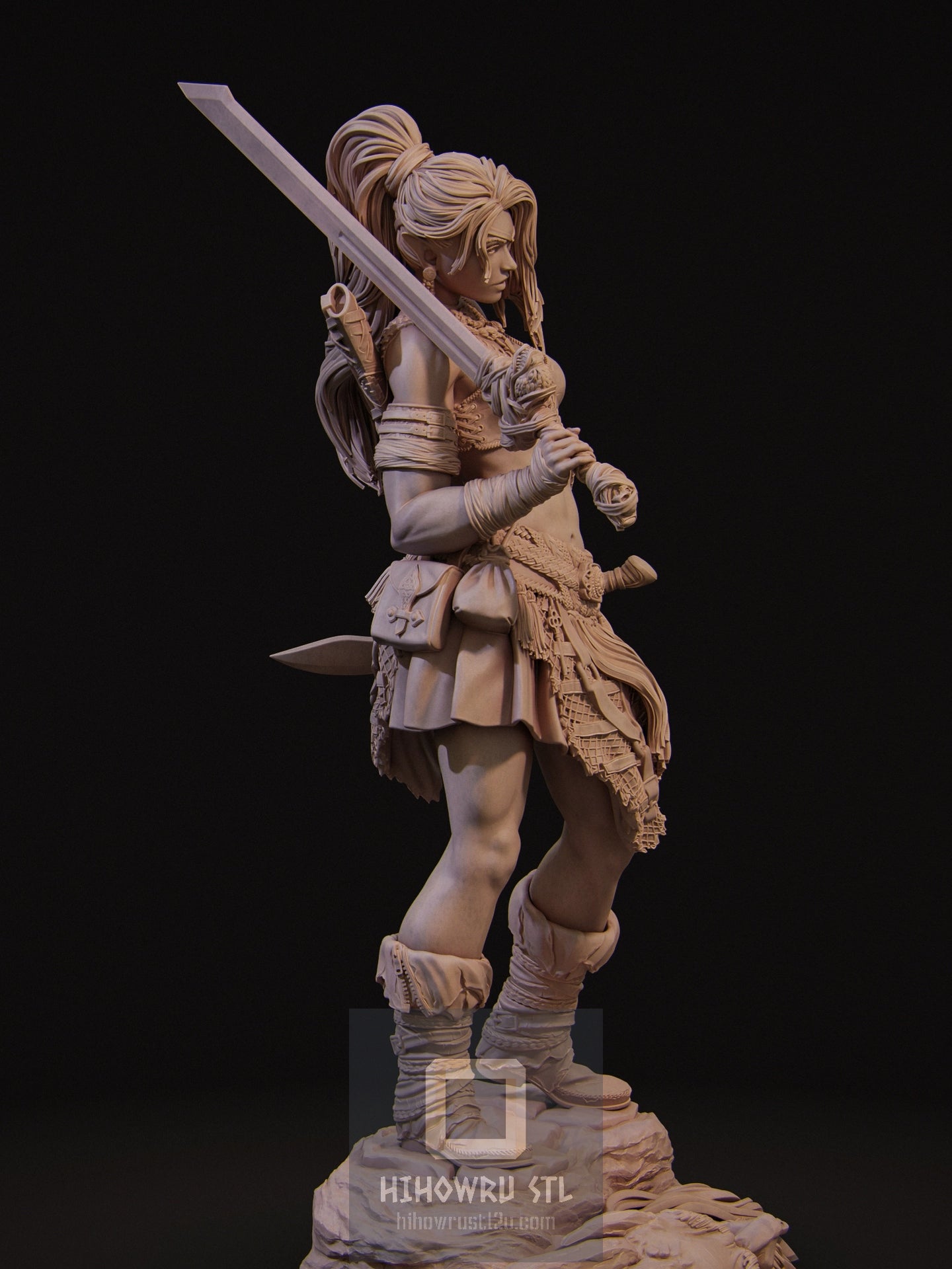 4427 Lia - Barbarian Mercenary  - STL 3D Print Files