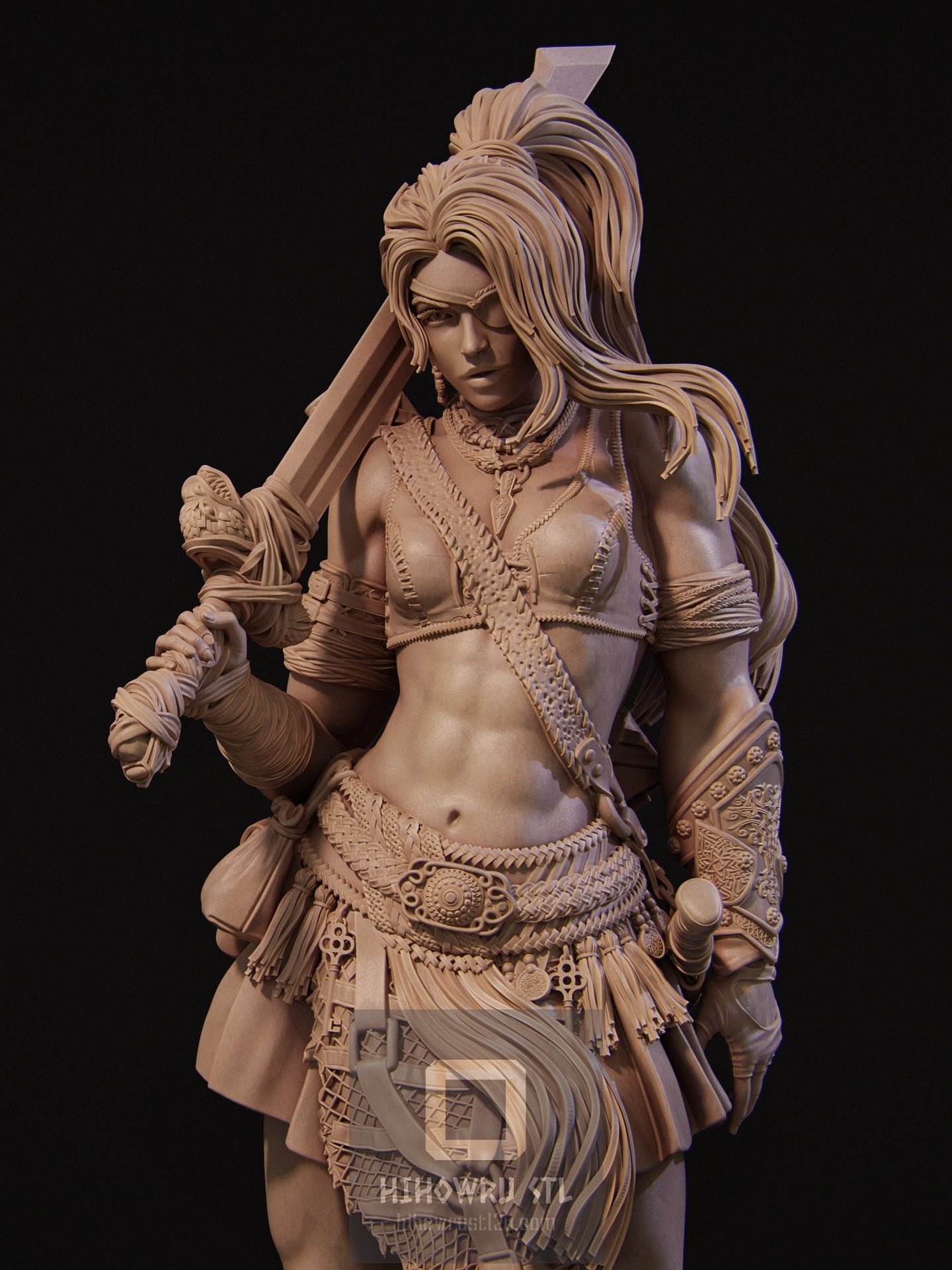 4427 Lia - Barbarian Mercenary  - STL 3D Print Files