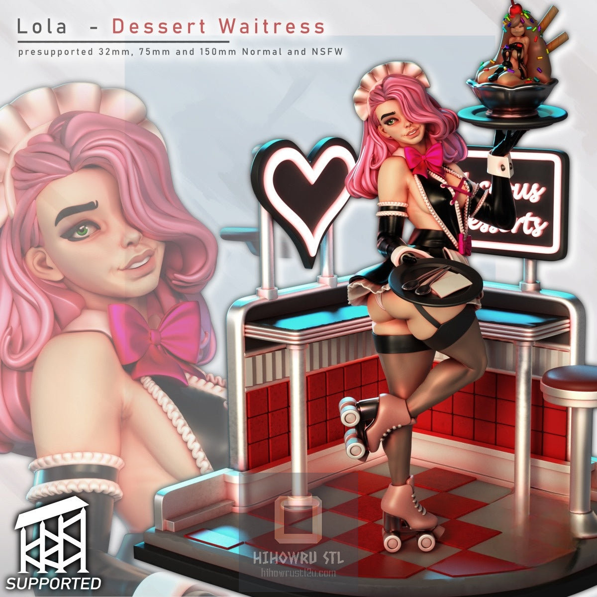 4611 Lola Dessert Waitress NSFW - STL 3D Print Files