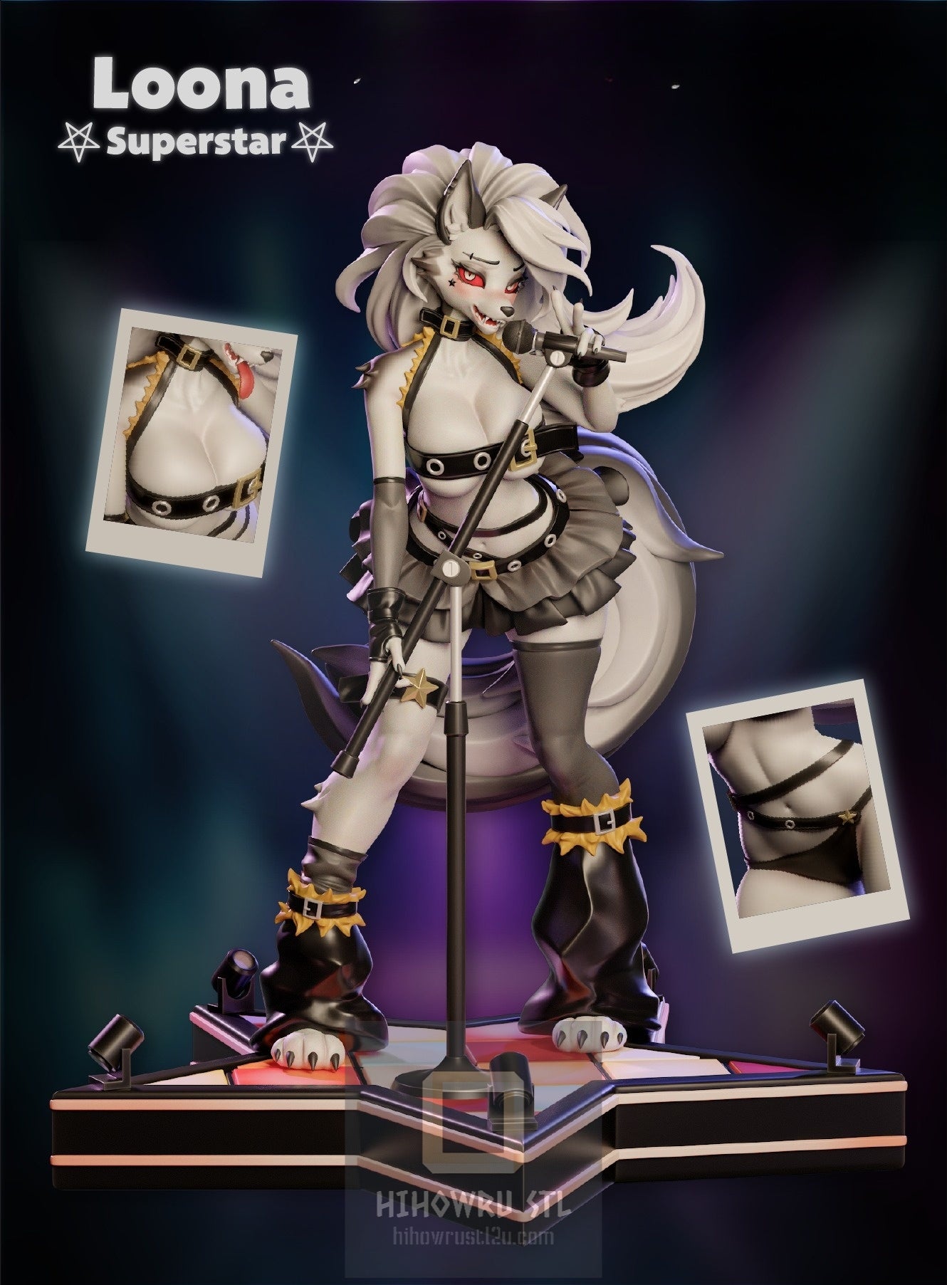 4557 Loona NSFW - Helluva Boss - STL 3D Print Files