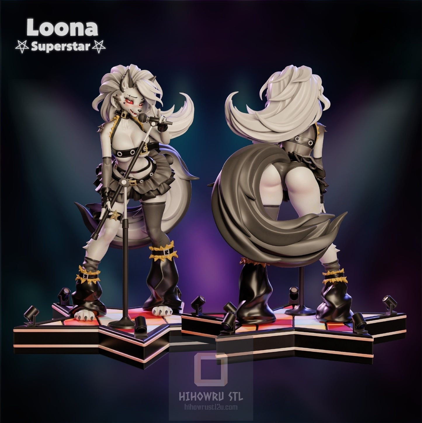 4557 Loona NSFW - Helluva Boss - STL 3D Print Files