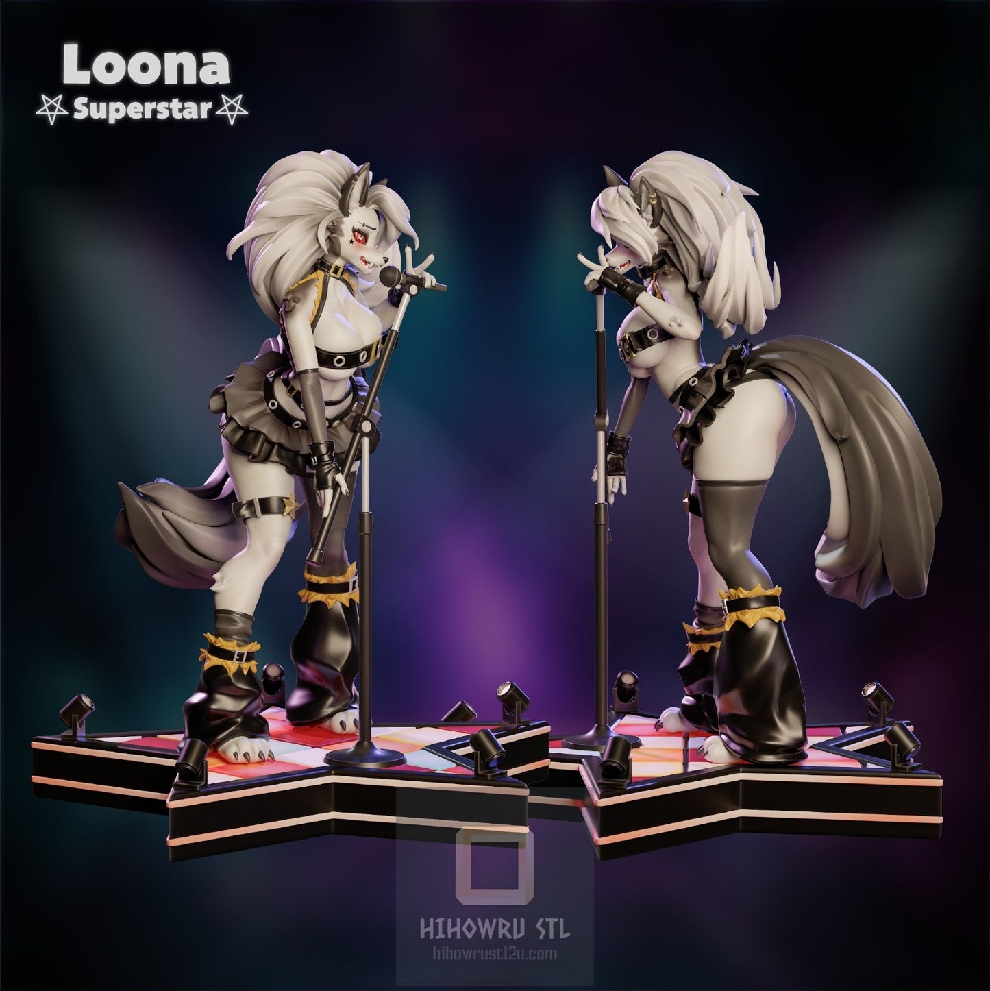 4557 Loona NSFW - Helluva Boss - STL 3D Print Files
