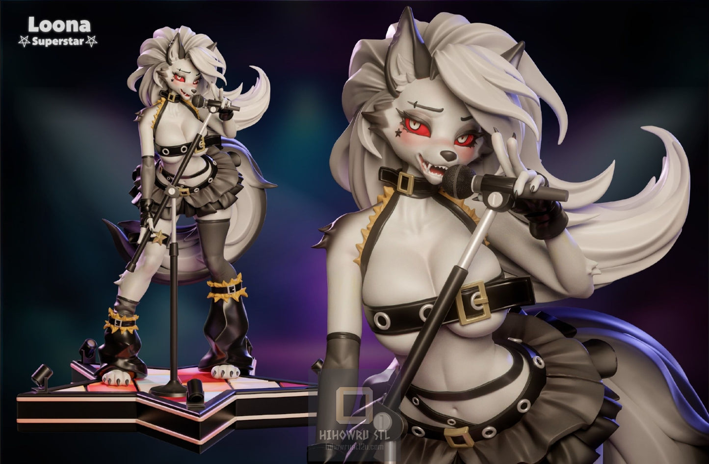 4557 Loona NSFW - Helluva Boss - STL 3D Print Files