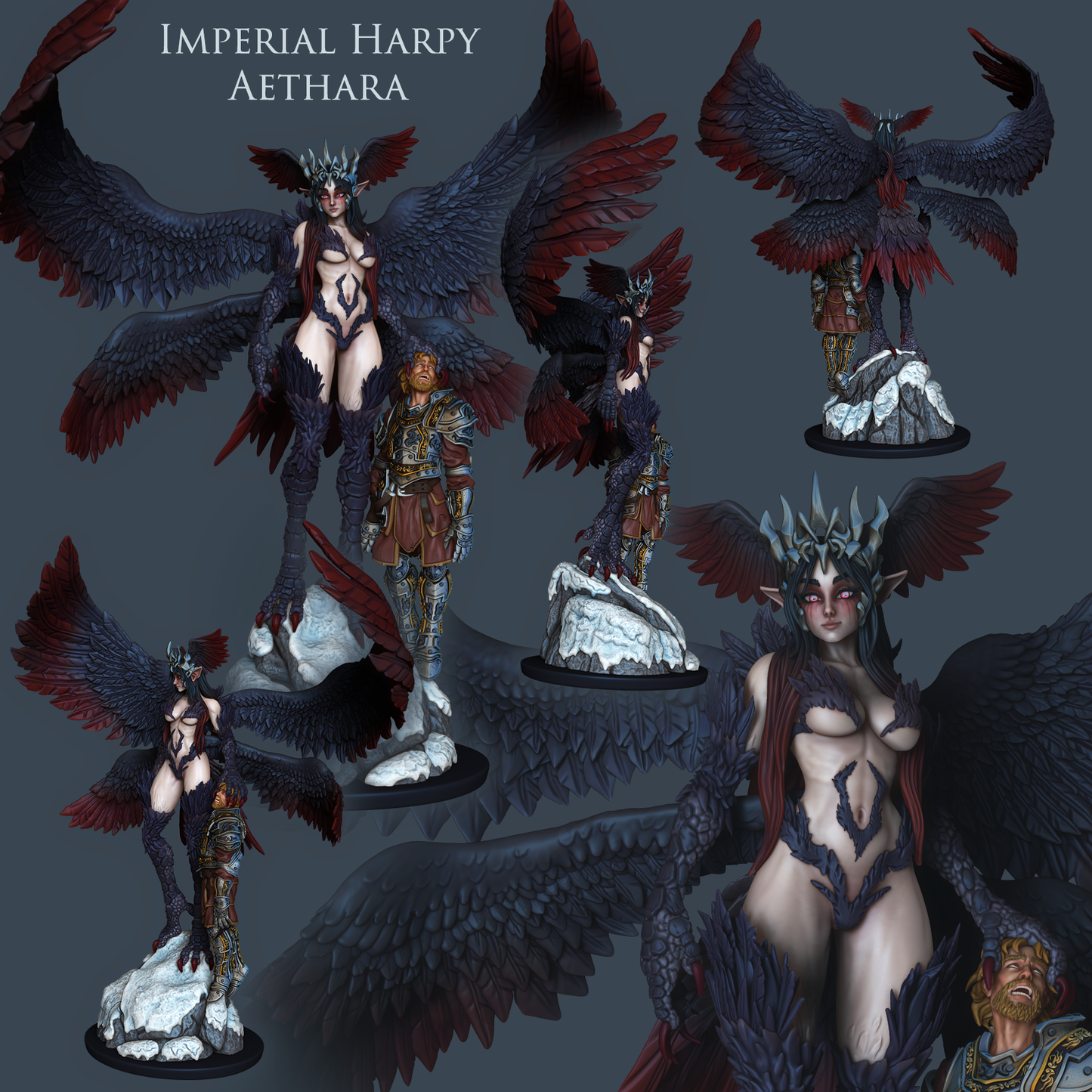 2878 Giant Imperial Harpy NSFW - STL 3D Print Files