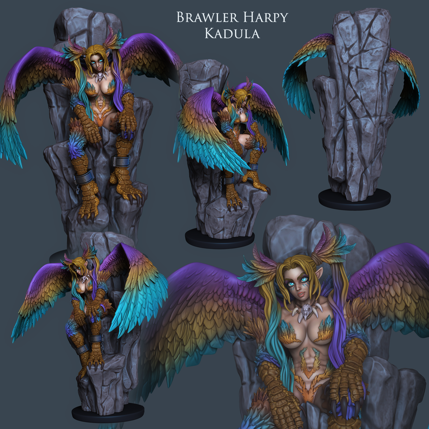 2877 Brawler Harpy NSFW - STL 3D Print Files